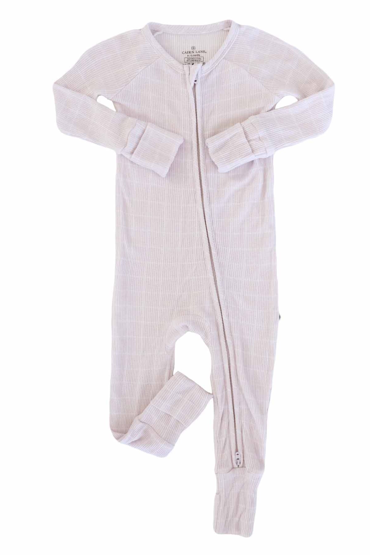 Sloane's Squares Bamboo Waffle Convertible Zip Romper - Image 6