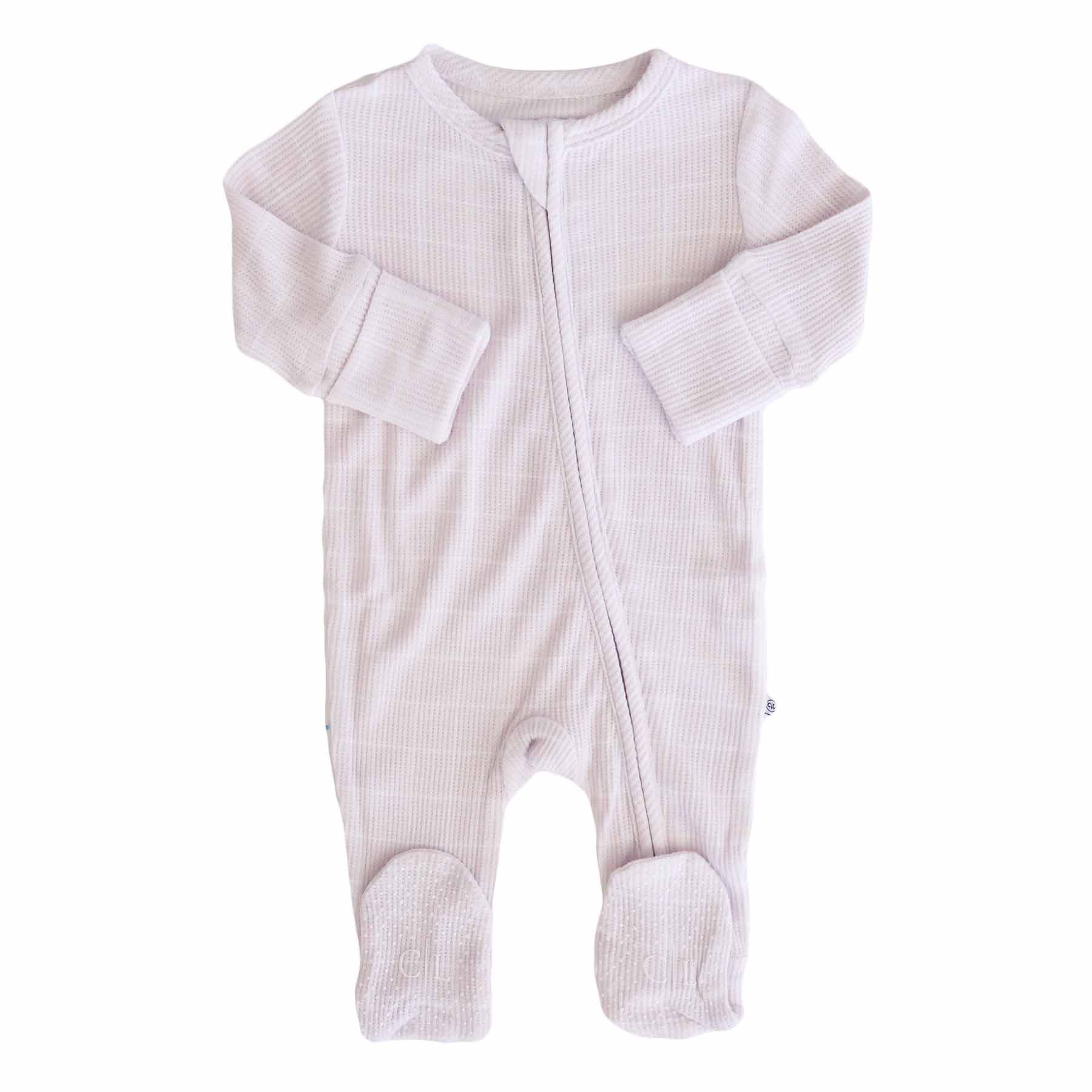 Sloane's Squares Bamboo Waffle Zipper Footie - Image 2