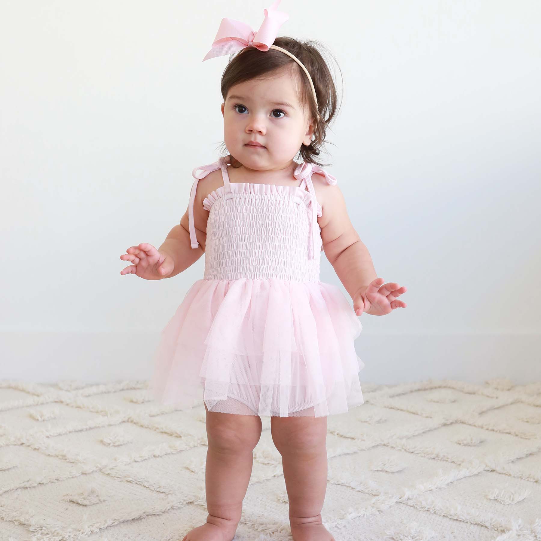 Smocked Tutu Bodysuit | Blush - Image 11