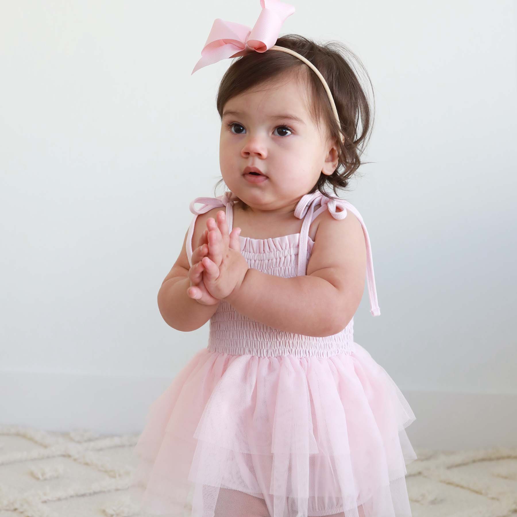 Smocked Tutu Bodysuit | Blush - Image 12