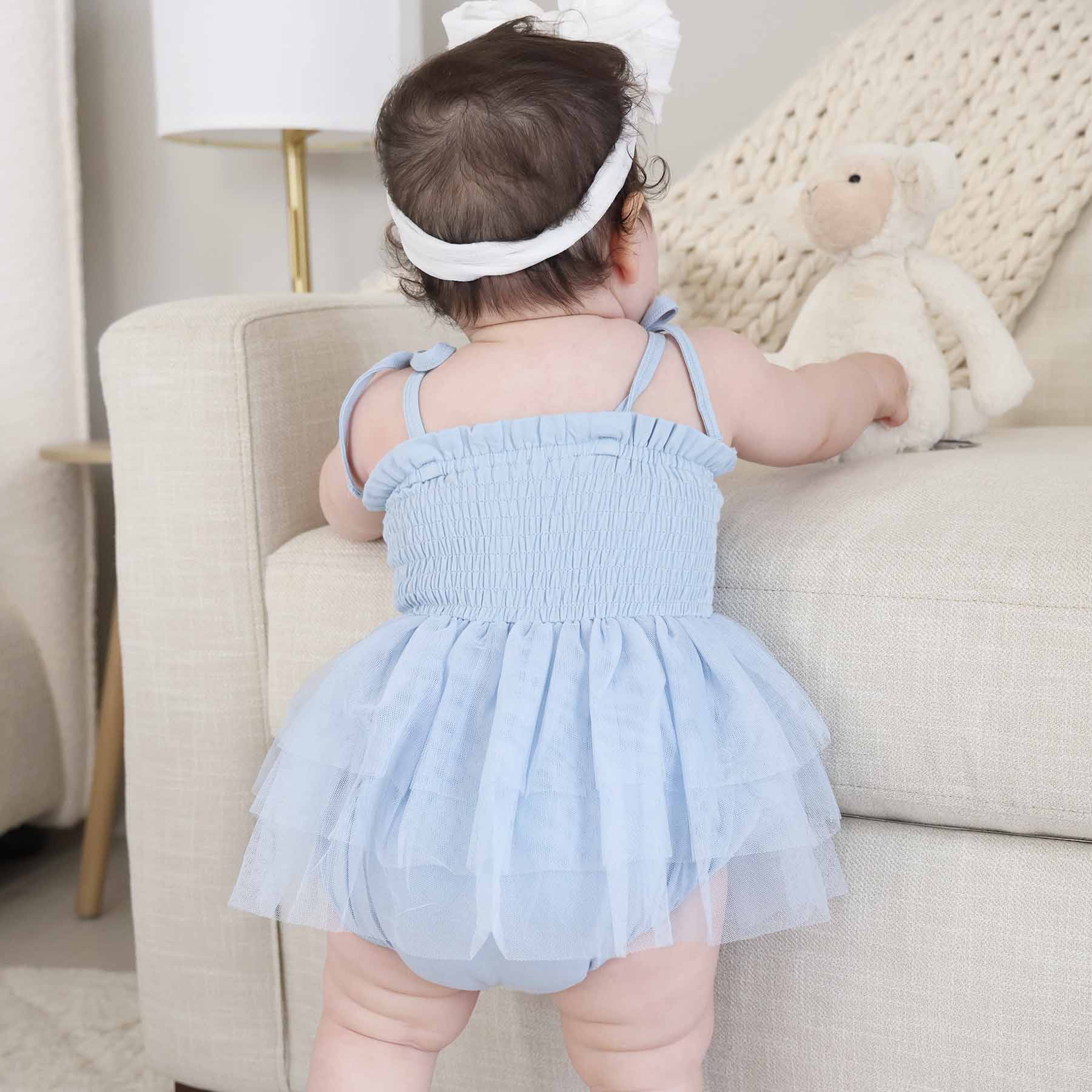 Smocked Tutu Bodysuit | Frost - Image 3