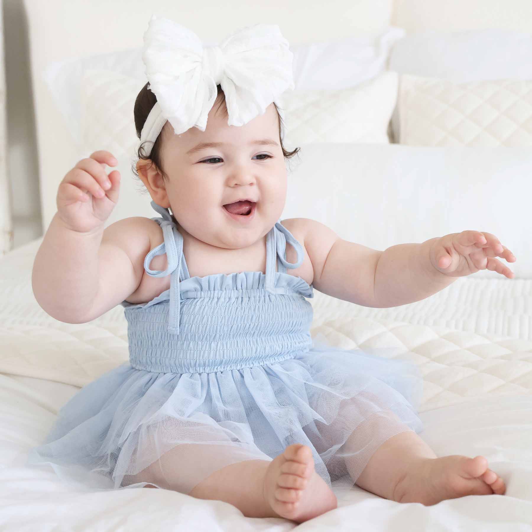 Smocked Tutu Bodysuit | Frost - Image 5