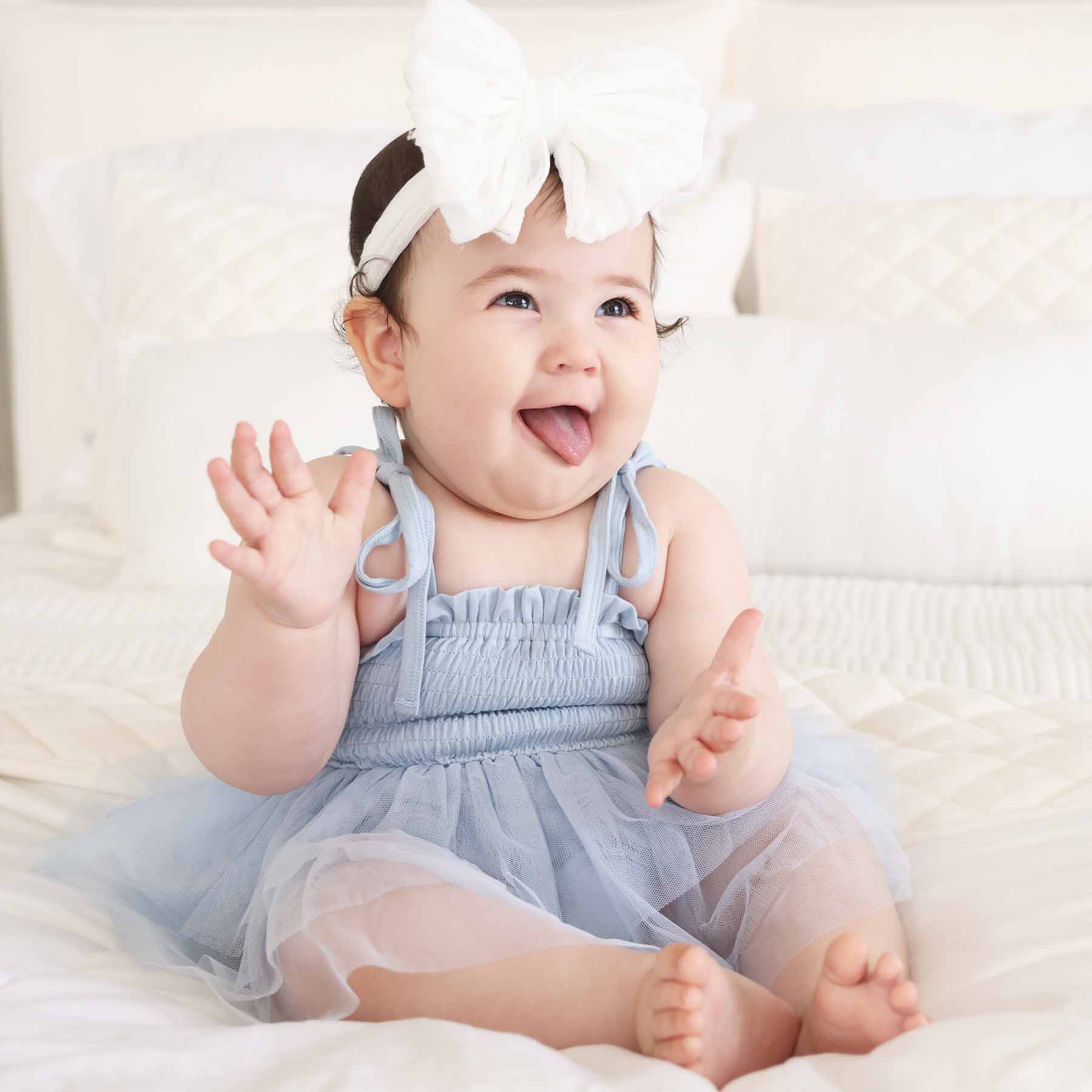 Smocked Tutu Bodysuit | Frost - Image 8