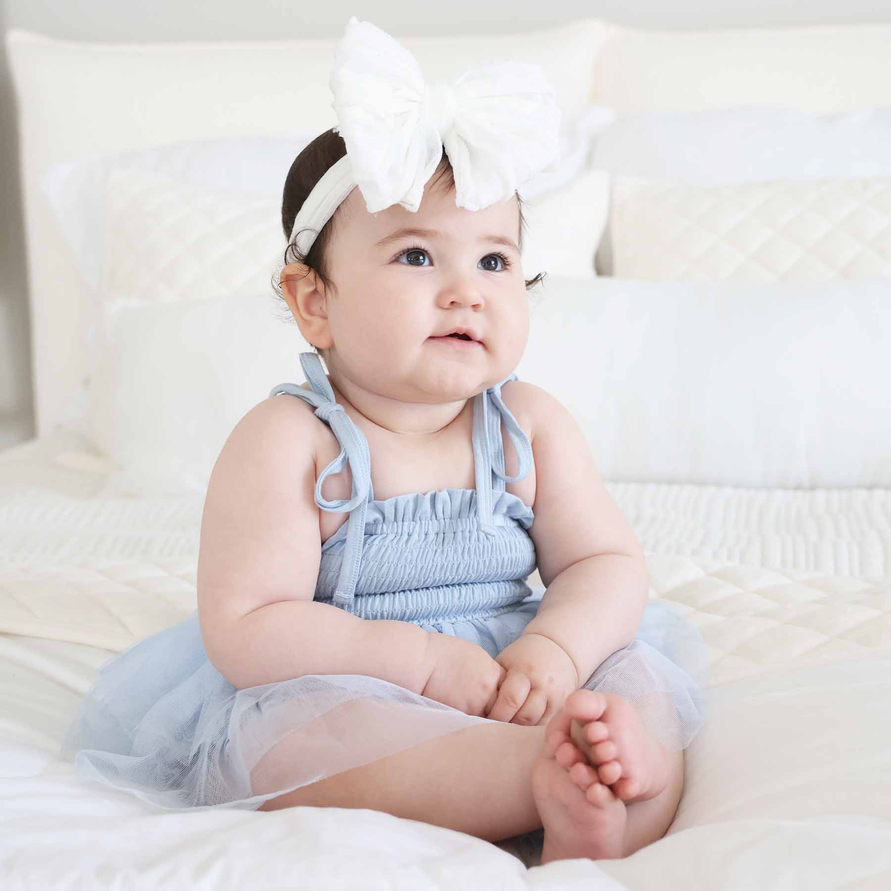 Smocked Tutu Bodysuit | Frost - Image 9