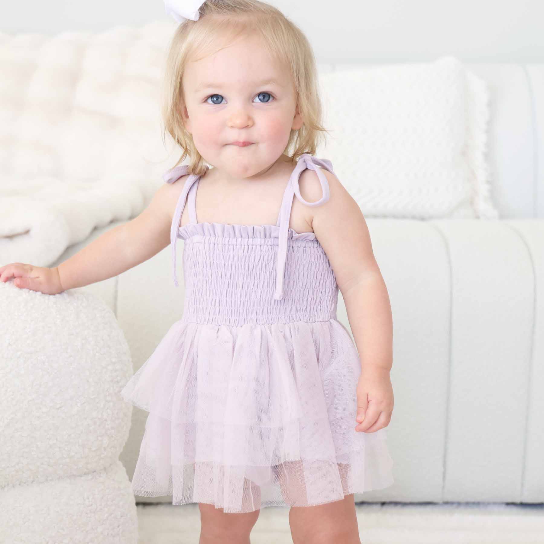 Smocked Tutu Bodysuit | Periwinkle - Image 6