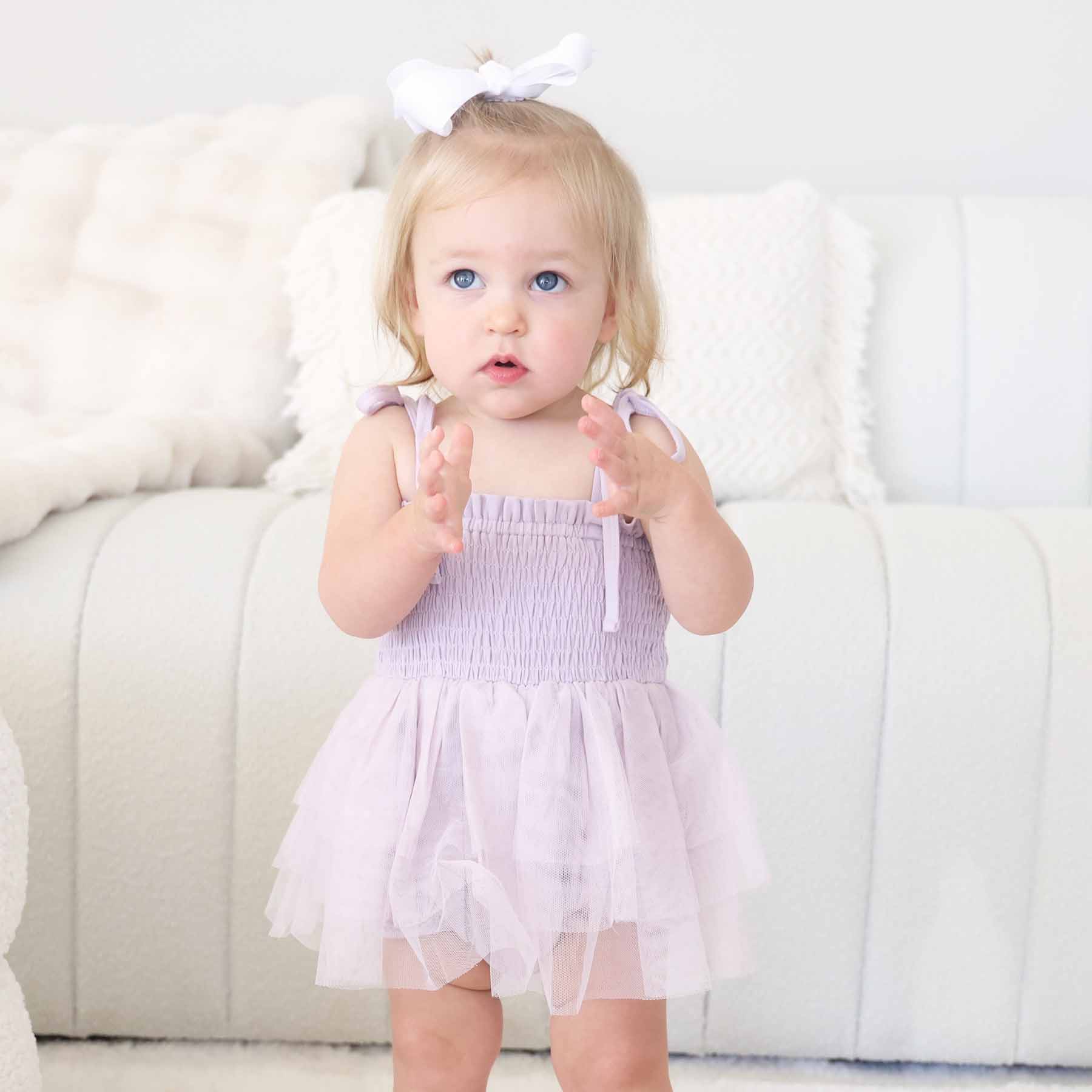 Smocked Tutu Bodysuit | Periwinkle - Image 8
