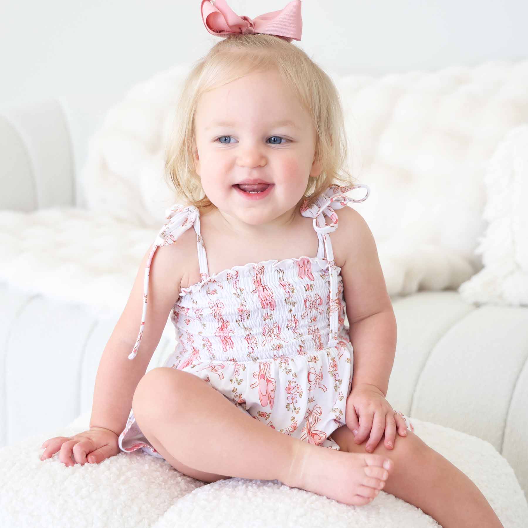 Smocked Twirl Bodysuit | Ballet Blossoms - Image 8