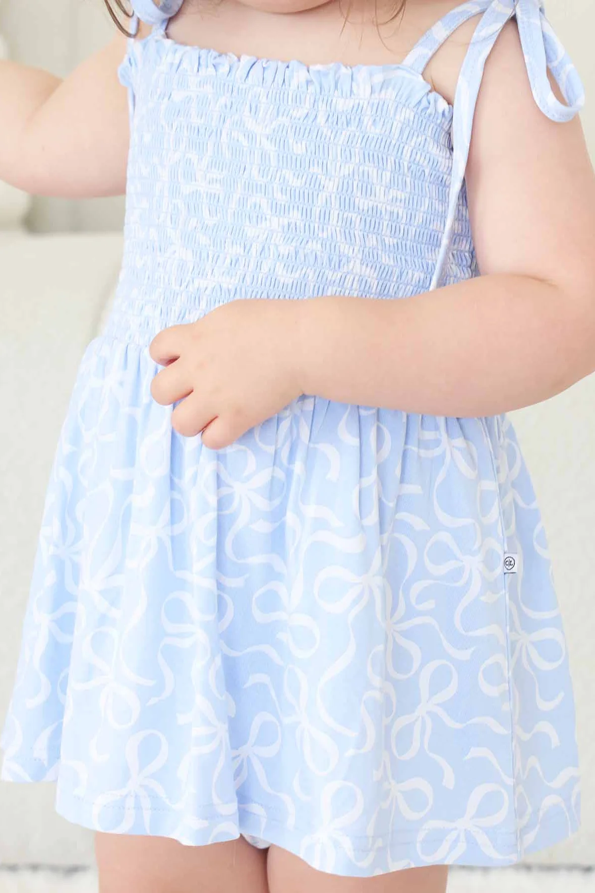Smocked Twirl Bodysuit | Blue-tiful Bows