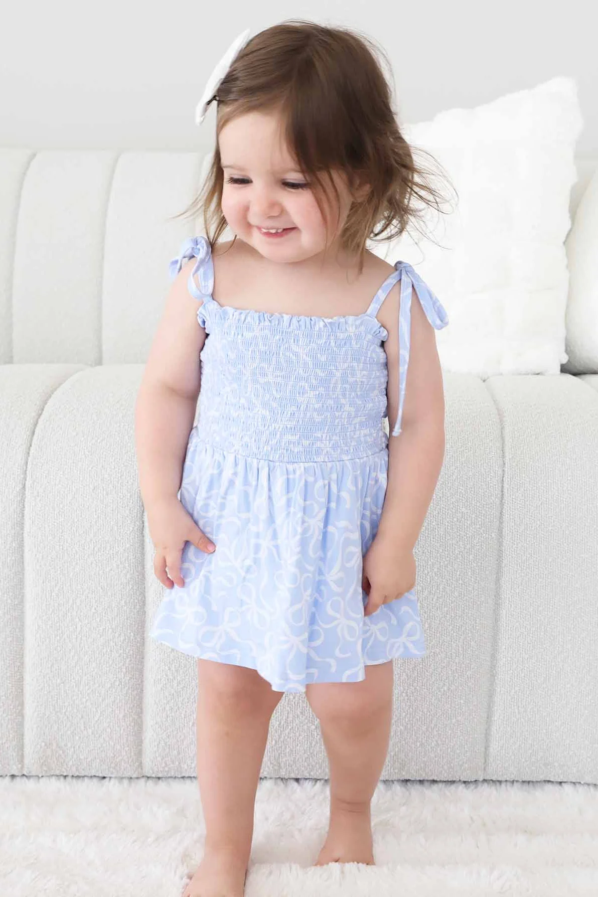 Smocked Twirl Bodysuit | Blue-tiful Bows - Image 10