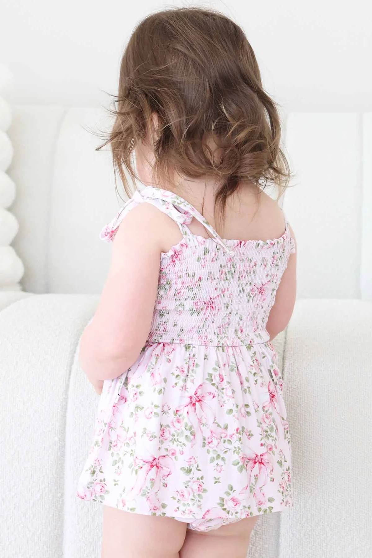Smocked Twirl Bodysuit | Bows in Bloom - Image 12