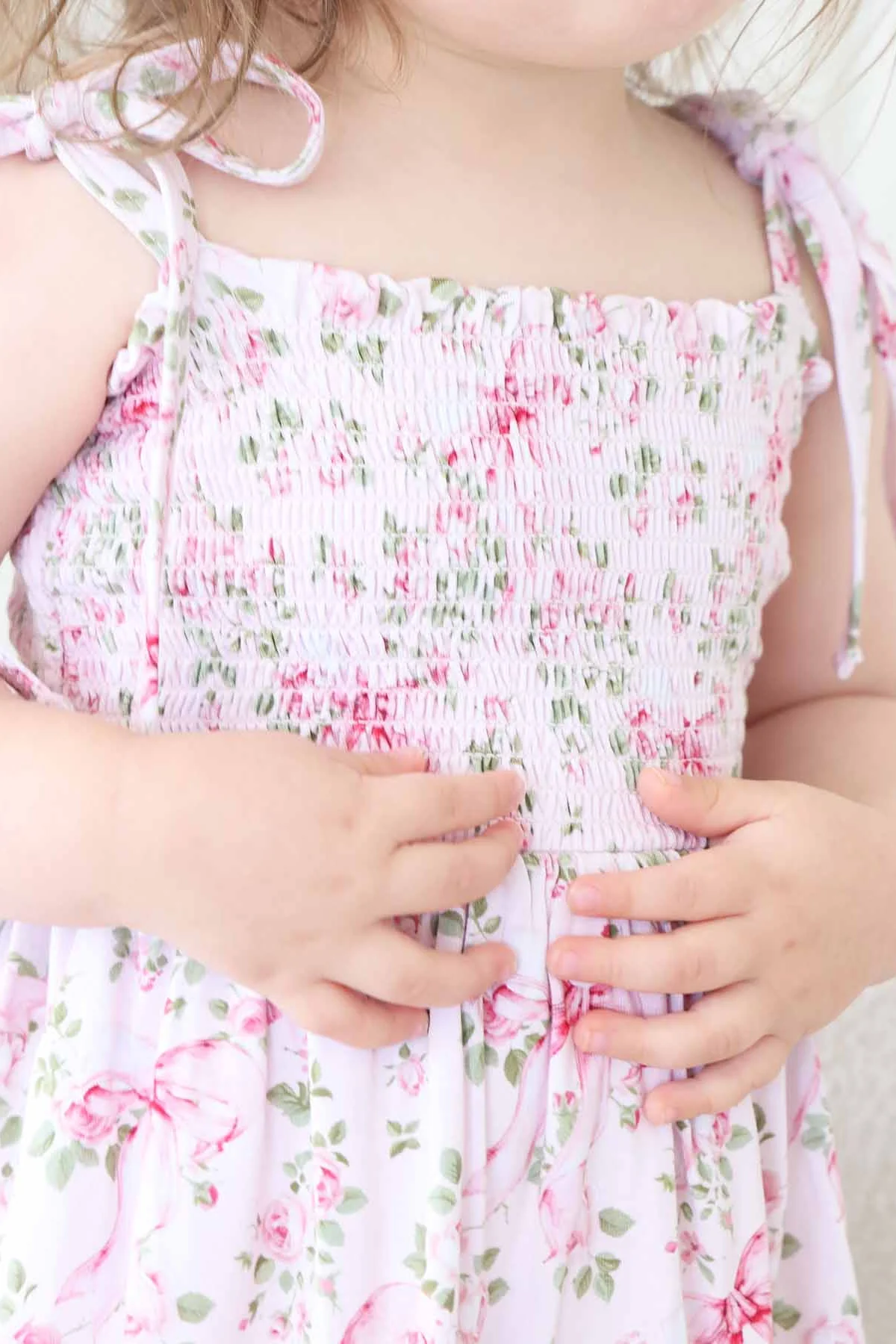Smocked Twirl Bodysuit | Bows in Bloom - Image 3
