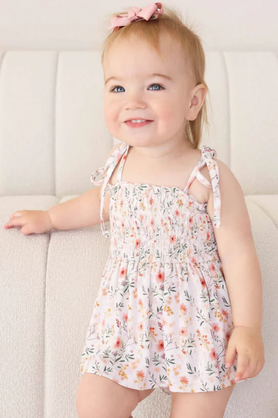 Smocked Twirl Bodysuit | Winnie's Wildflowers