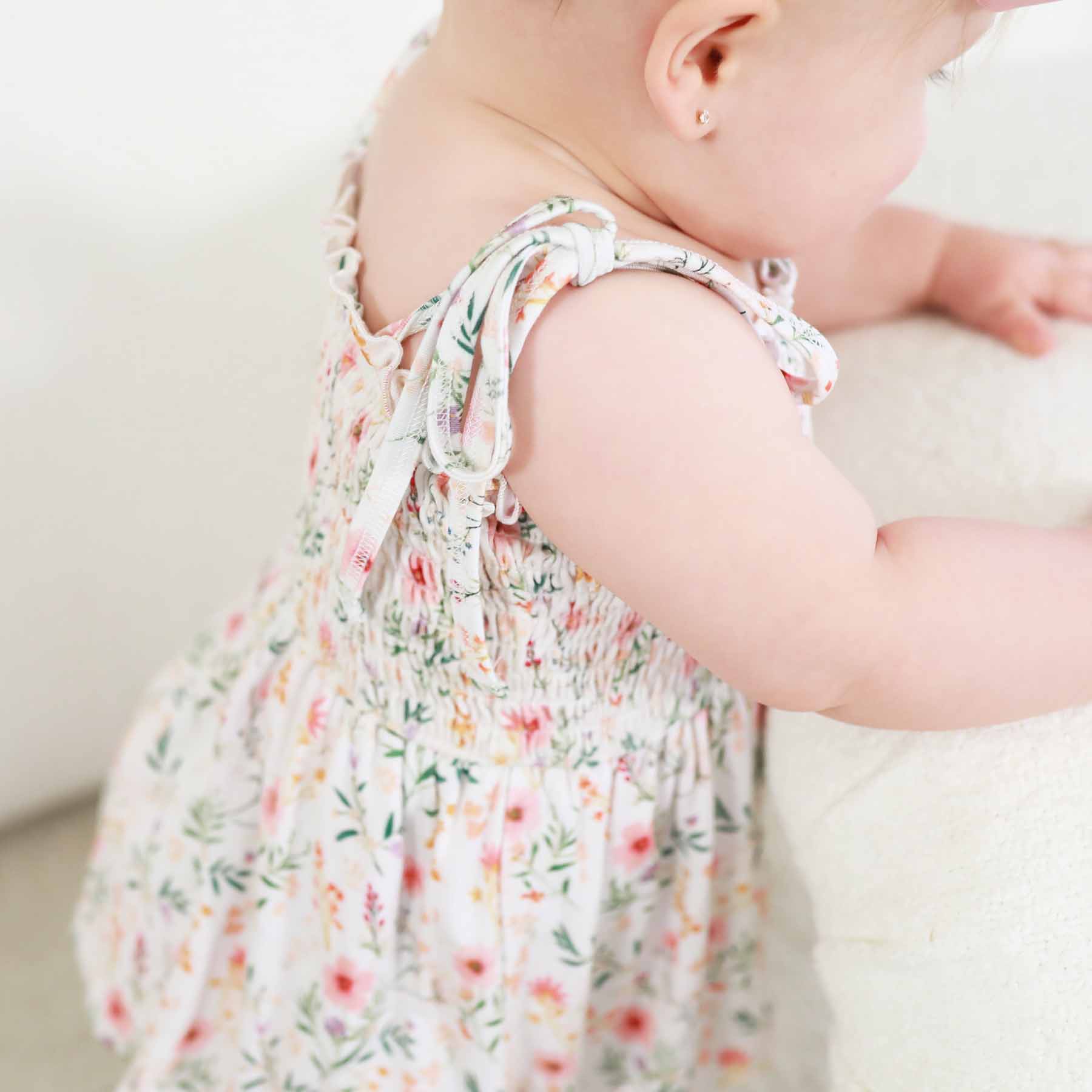 Smocked Twirl Bodysuit | Winnie's Wildflowers - Image 3