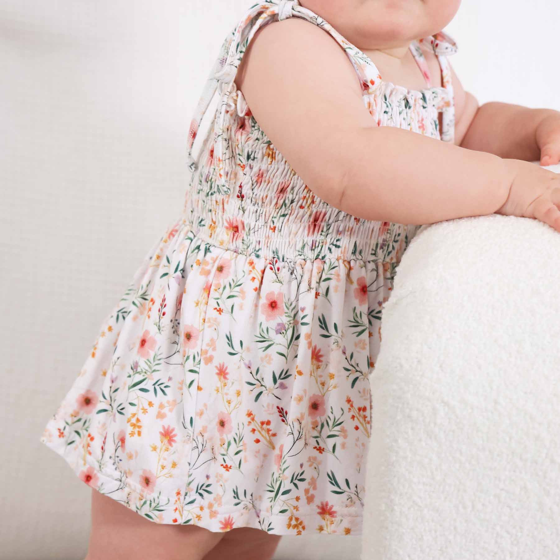 Smocked Twirl Bodysuit | Winnie's Wildflowers - Image 7