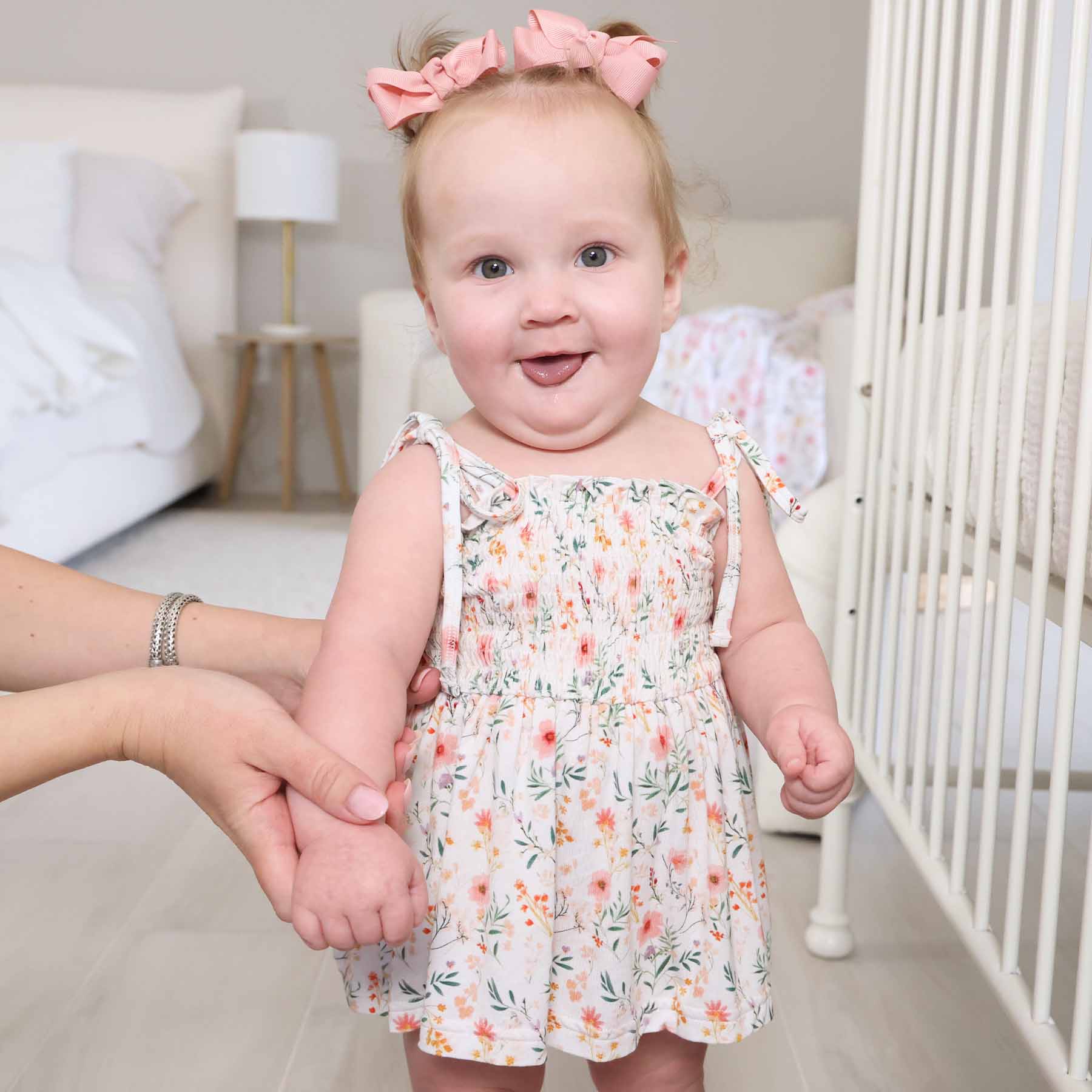 Smocked Twirl Bodysuit | Winnie's Wildflowers - Image 8