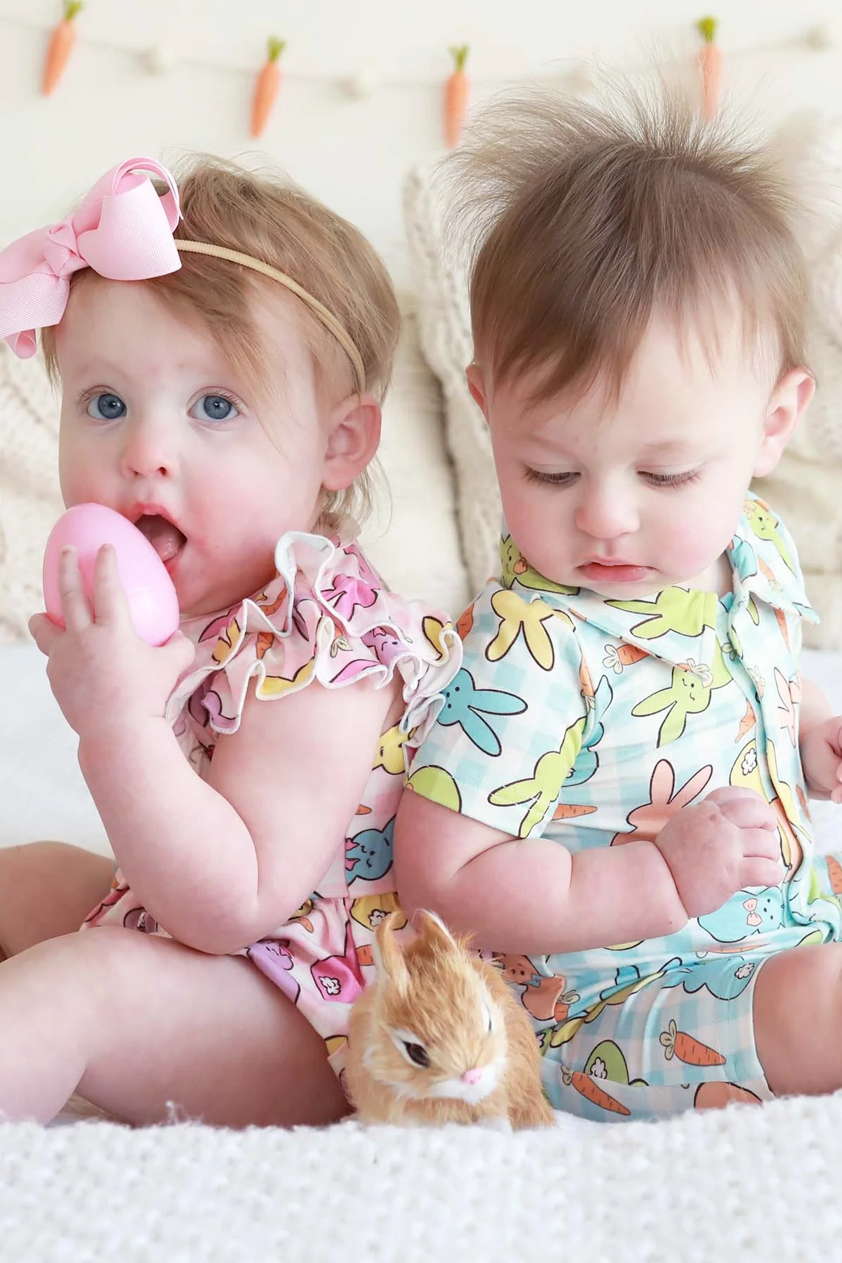 Snuggle Bunny Button Romper | Blue - Image 11