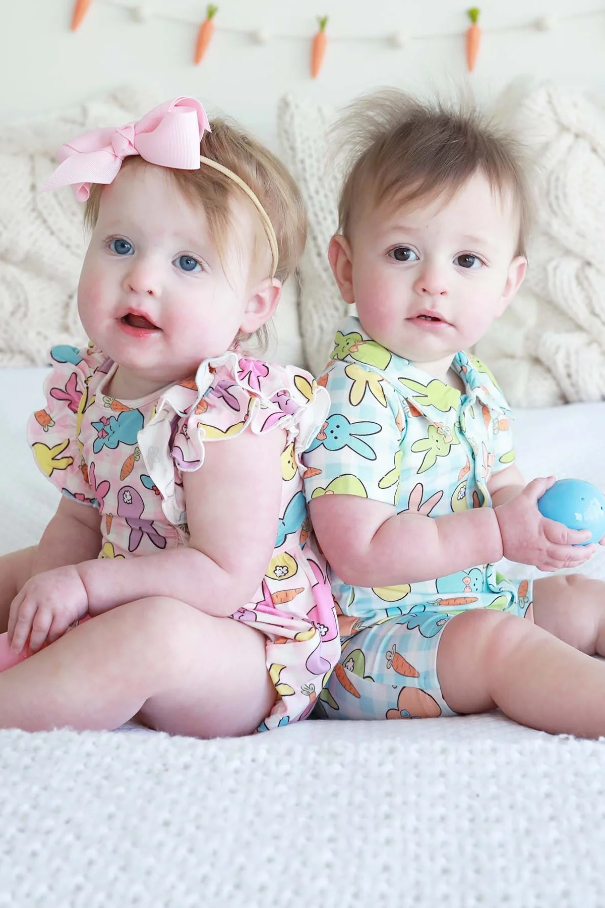 Snuggle Bunny Button Romper | Blue - Image 9