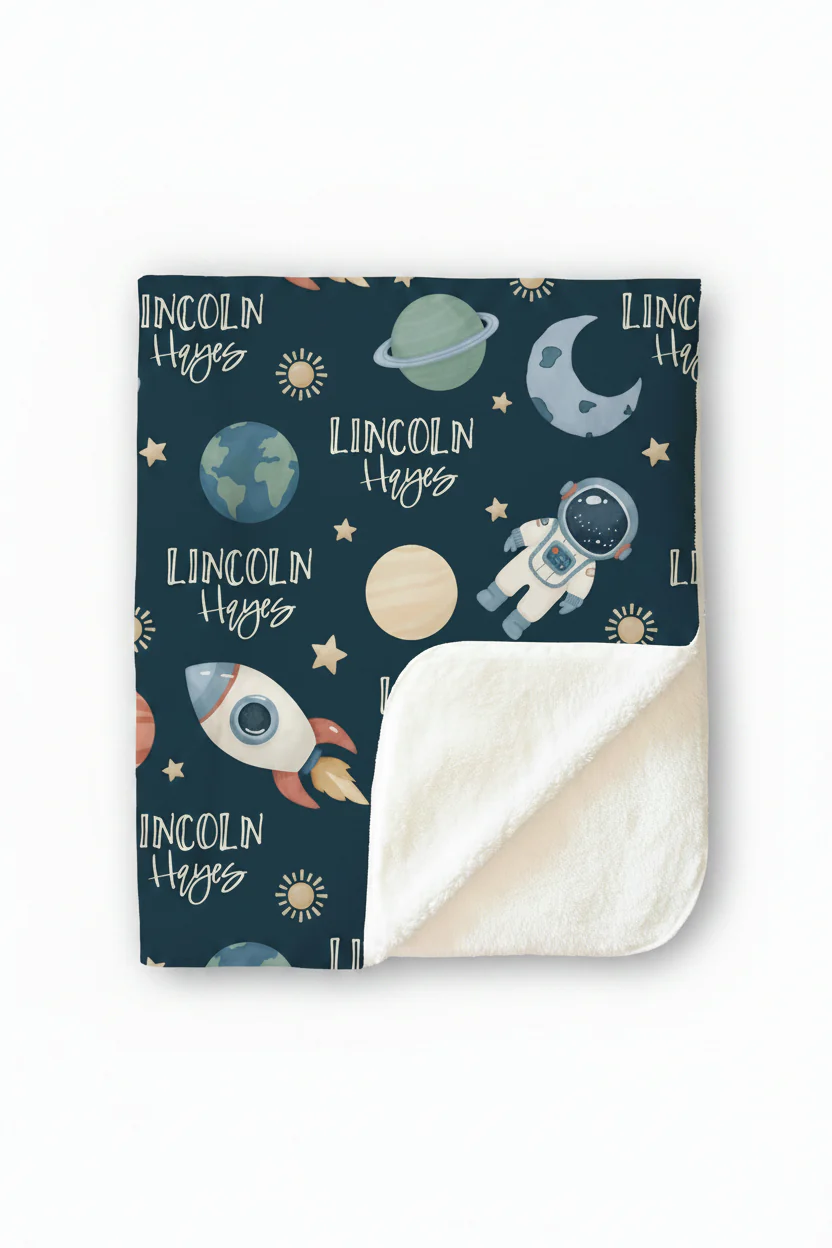 Space Explorer Personalized Kids Blanket - Image 6