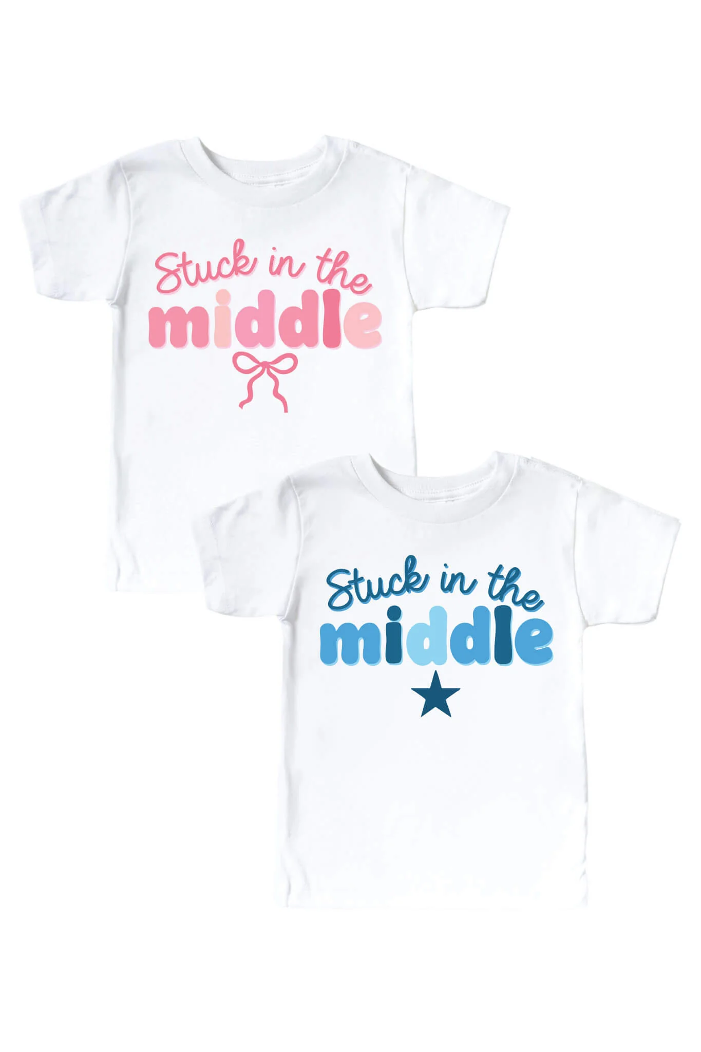 Stuck In The Middle Kids Graphic Tee | White