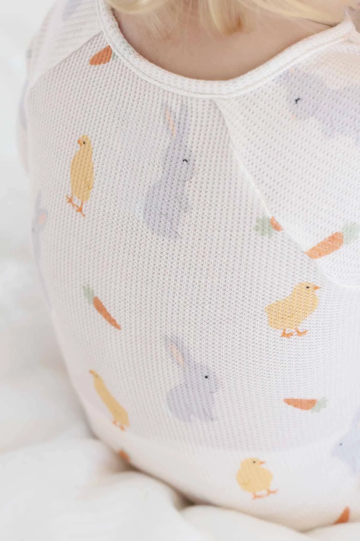 Sweet Peep Bamboo Waffle Convertible Zip Romper - Image 3