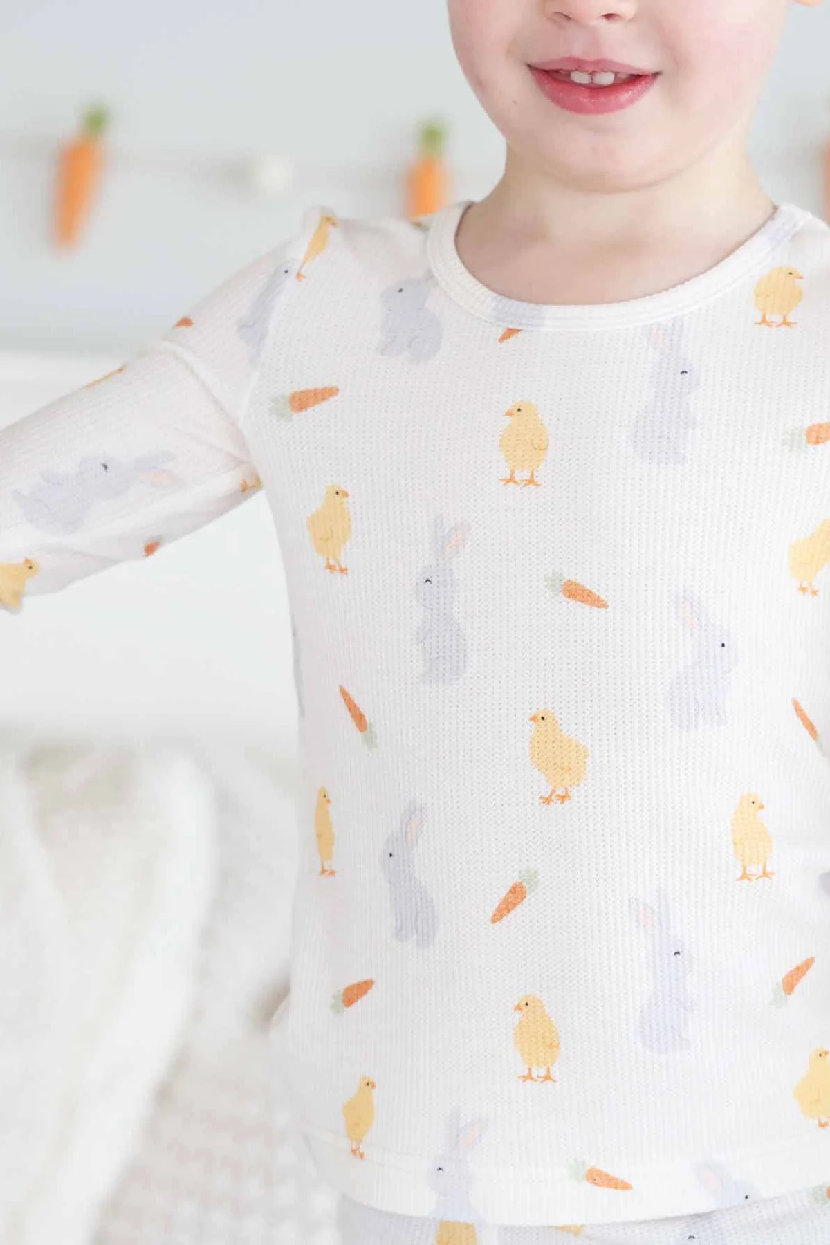 Sweet Peep Bamboo Waffle Two Piece Pajama Set - Image 3