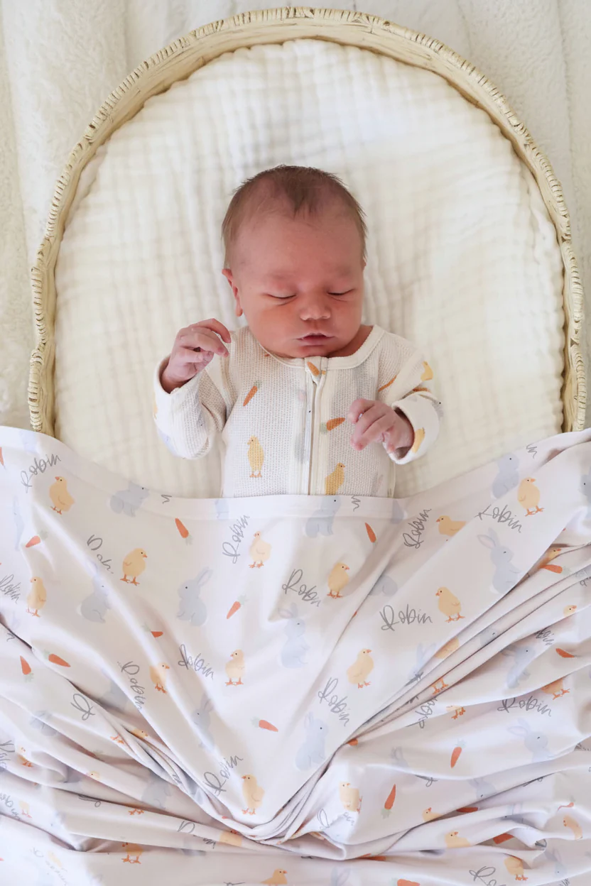 Sweet Peep Personalized Swaddle Blanket - Image 4