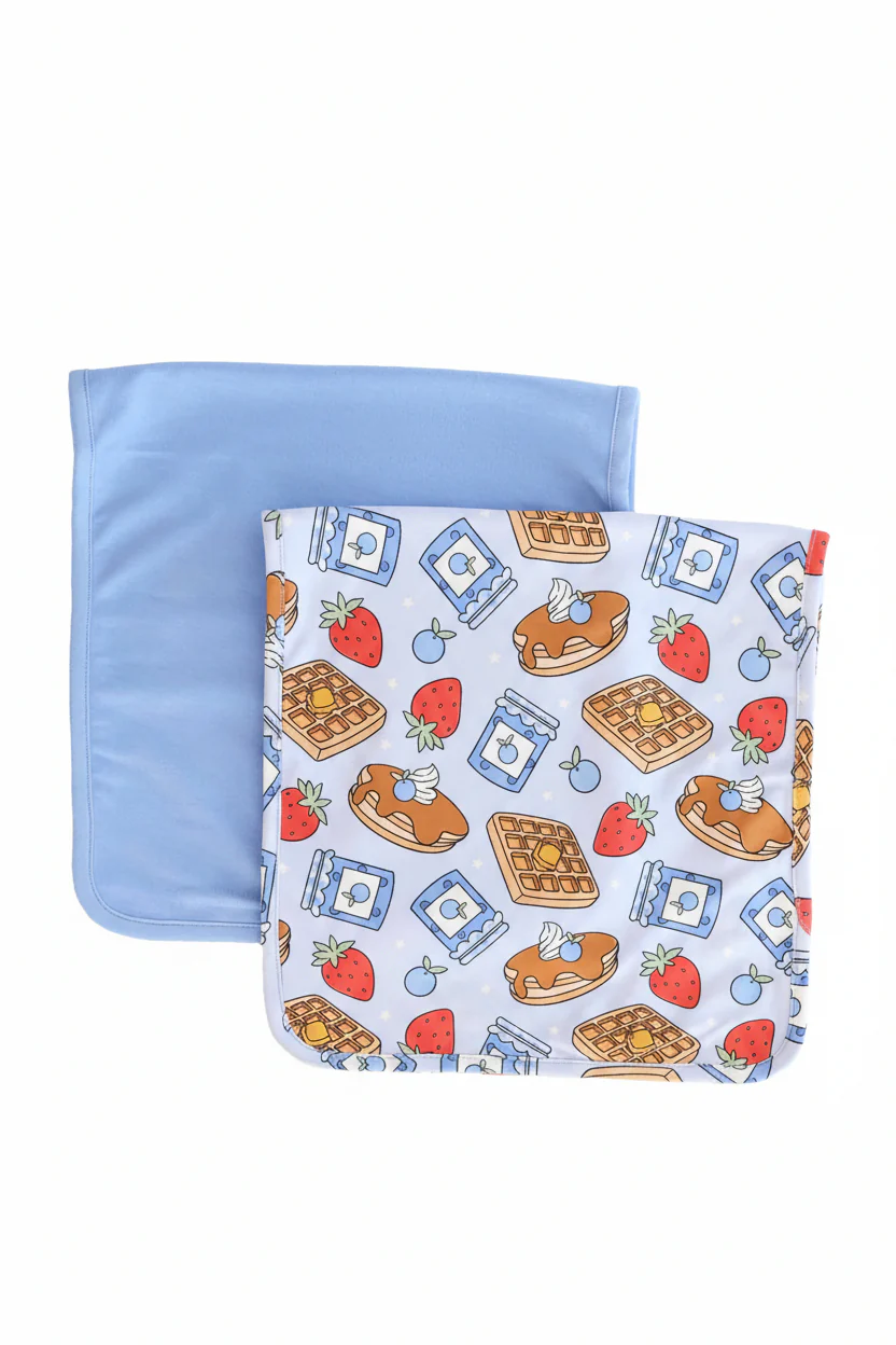 Sweet Stacks 2pc Burp Cloth Set | Blue