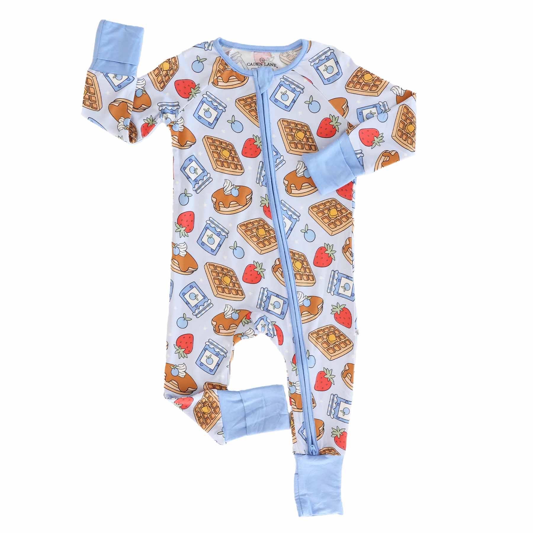 Sweet Stacks Convertible Zip Romper | Blue - Image 2