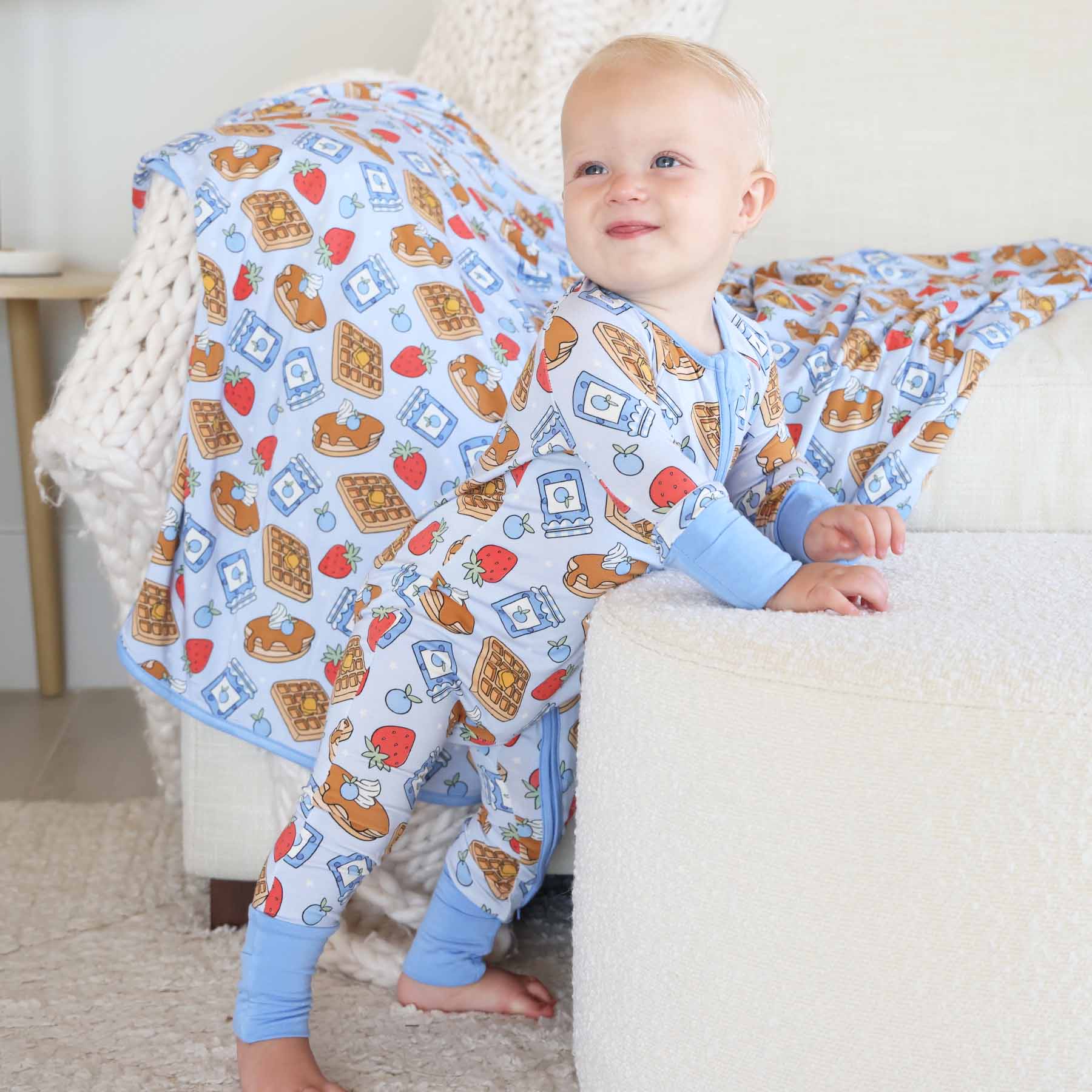 Sweet Stacks Convertible Zip Romper | Blue - Image 8