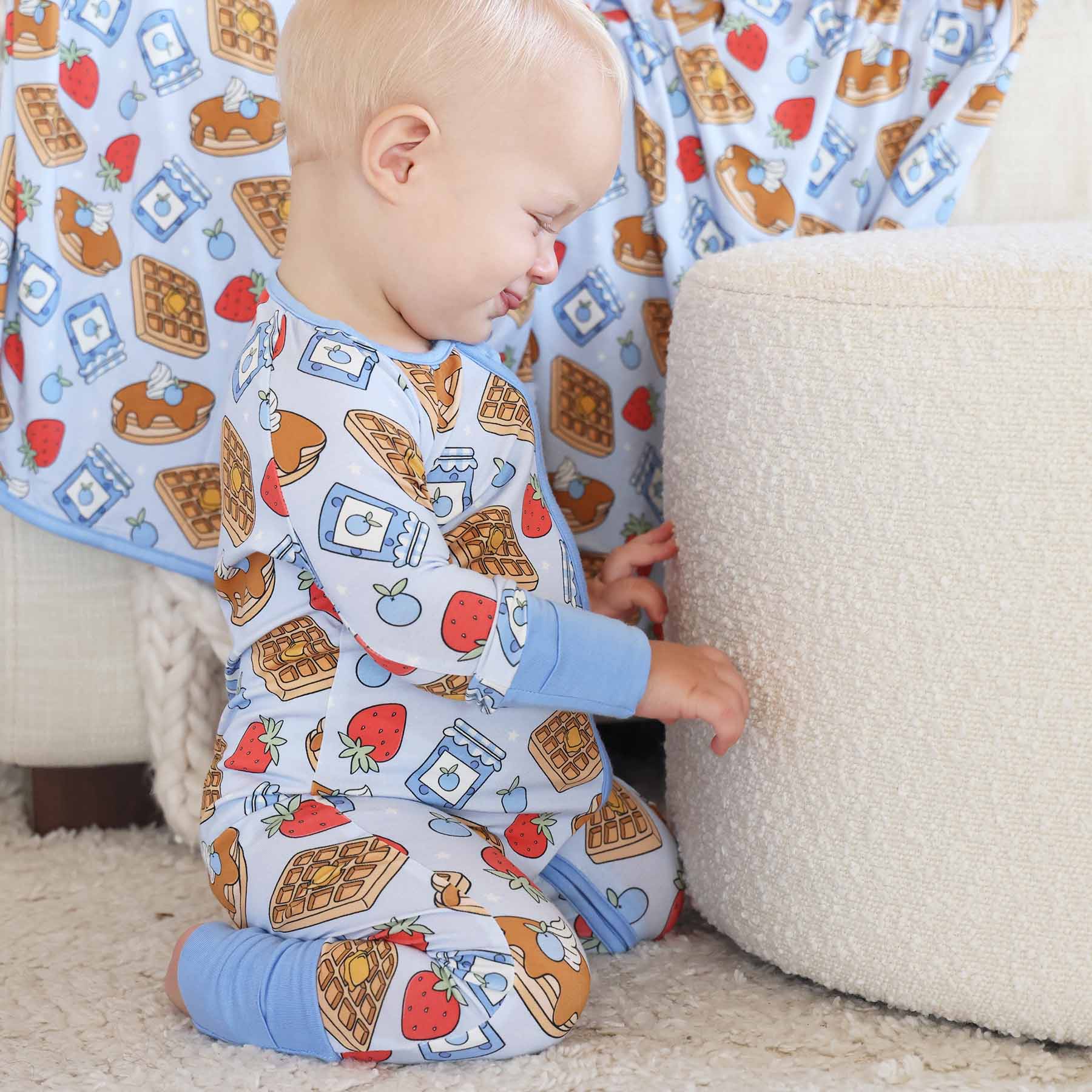 Sweet Stacks Convertible Zip Romper | Blue - Image 9