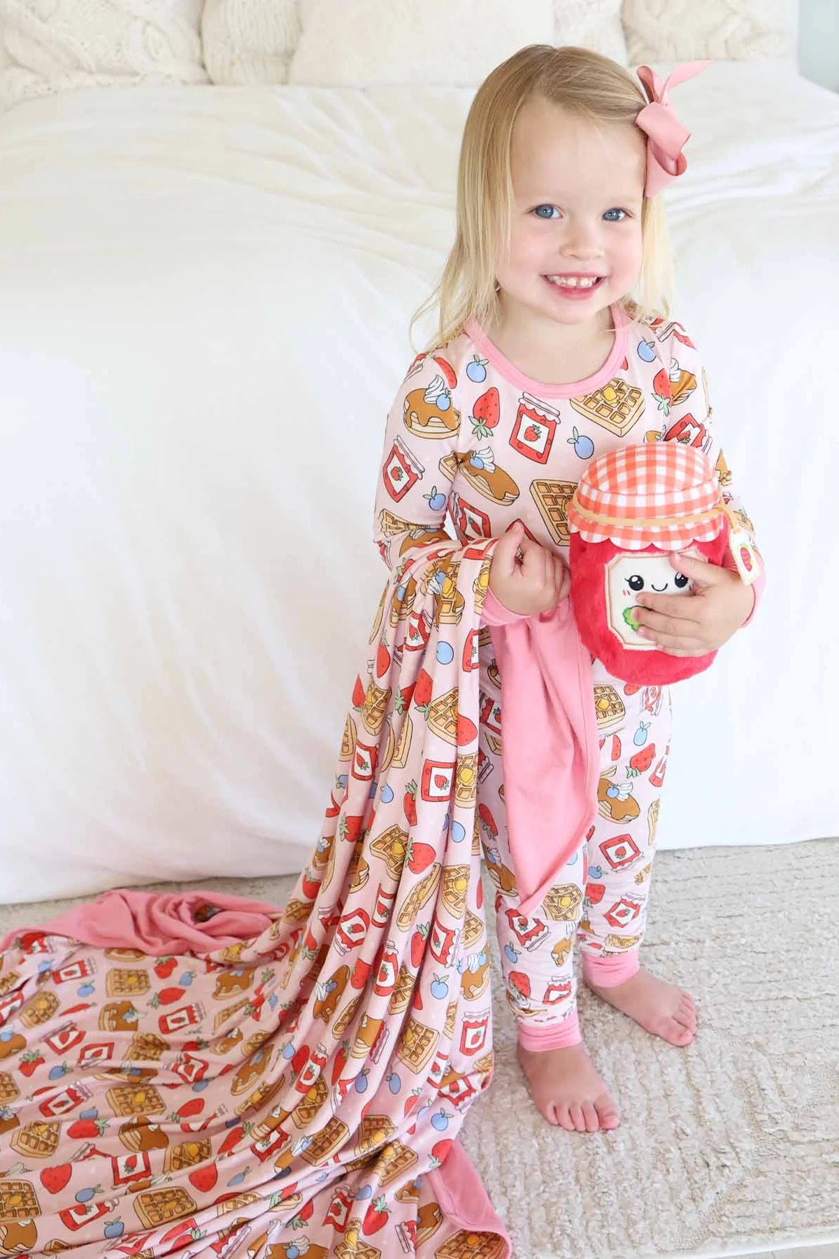 Sweet Stacks Double Sided Bamboo Blanket | Pink - Image 7