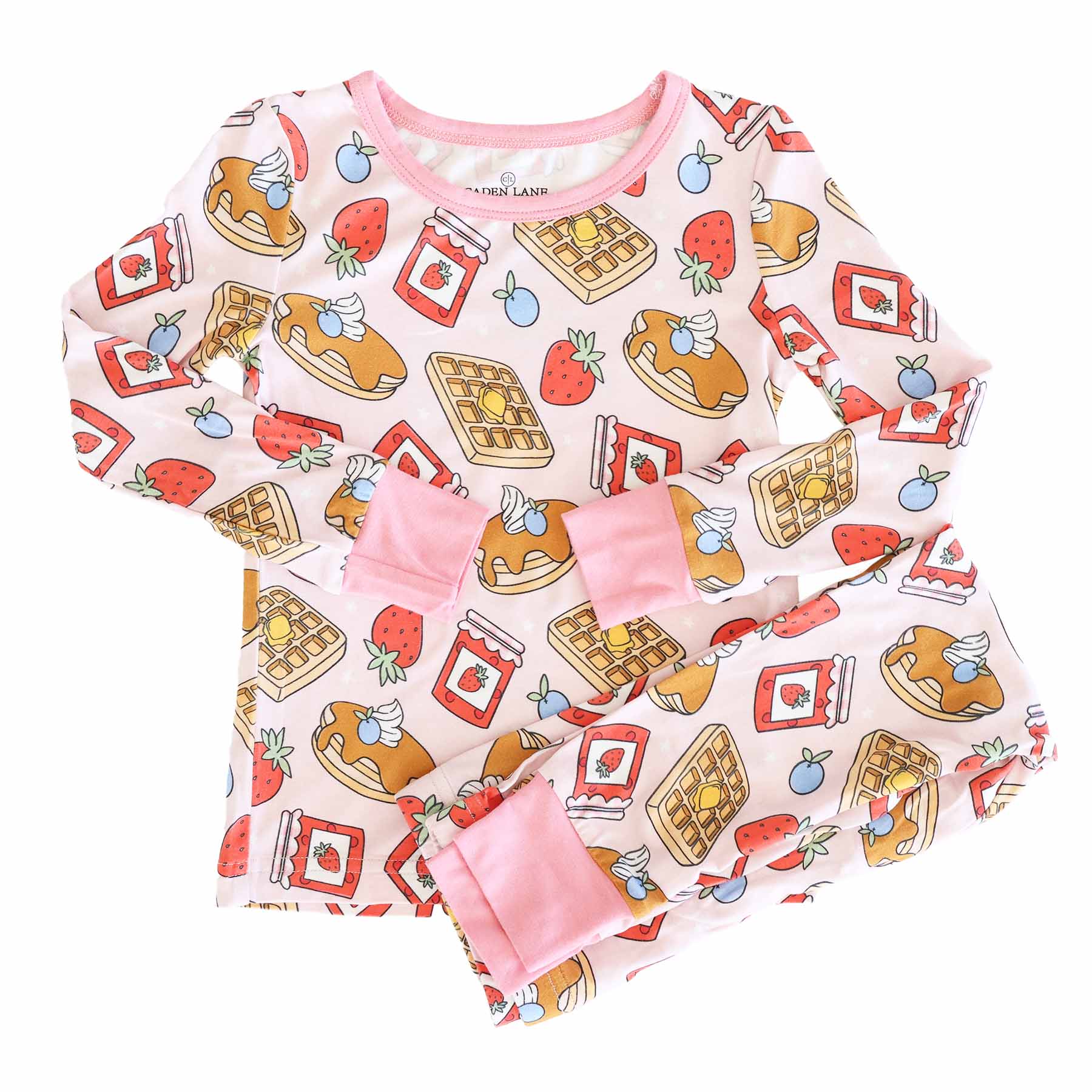 Sweet Stacks Two Piece Pajama Set | Pink - Image 6