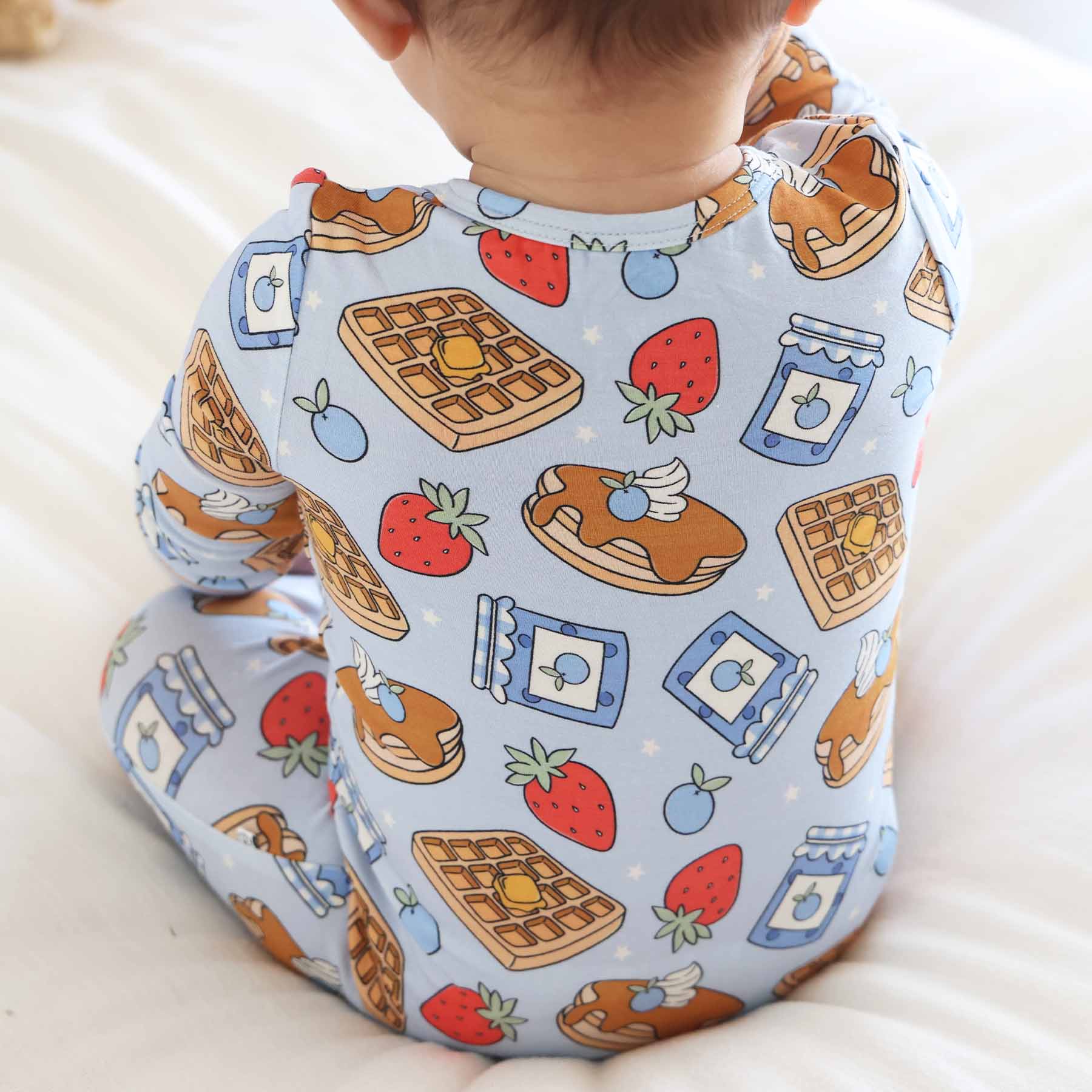 Sweet Stacks Zipper Footie | Blue - Image 3