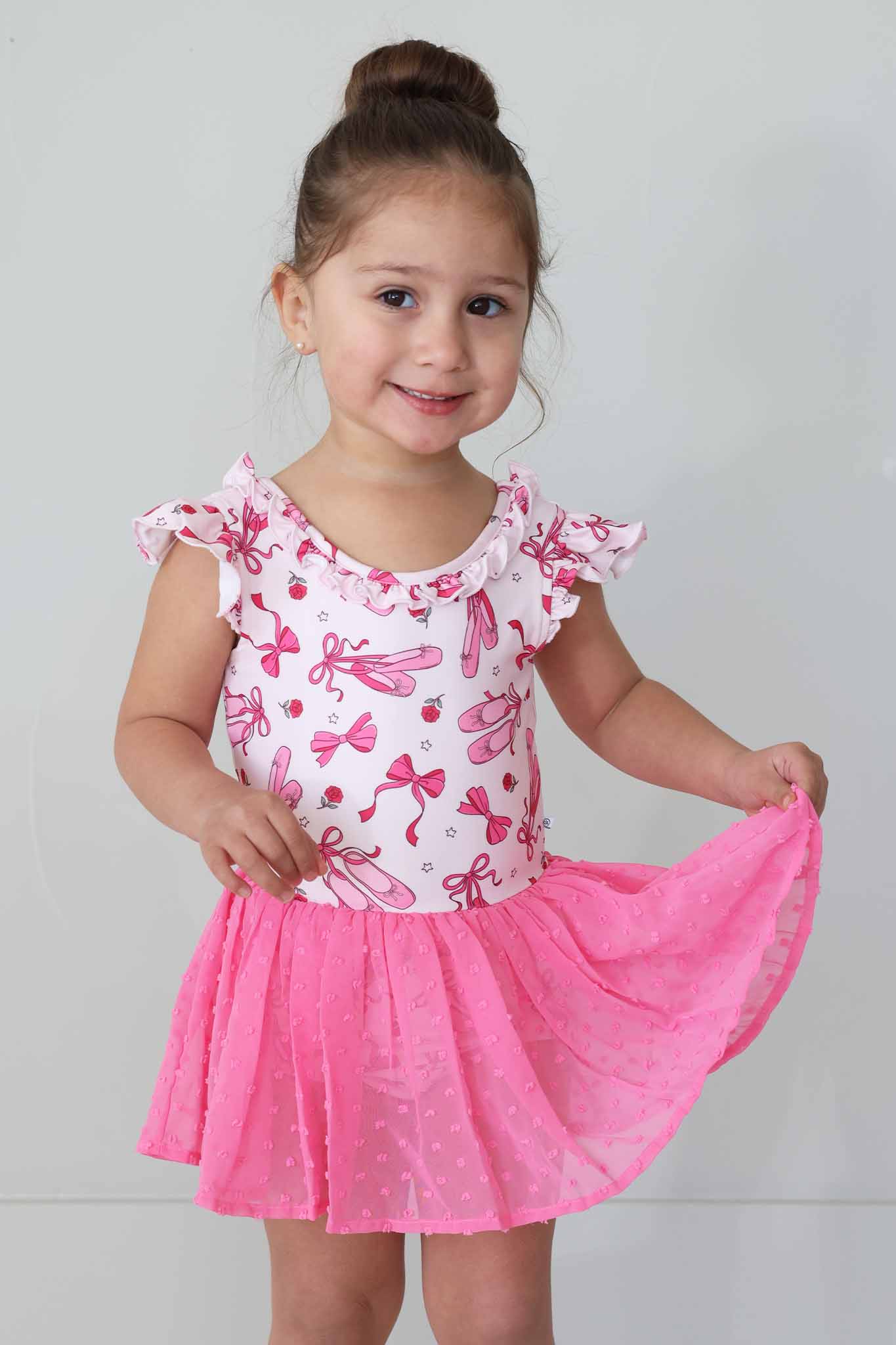 Swiss Dot Leotard | Pink Pirouette - Image 15