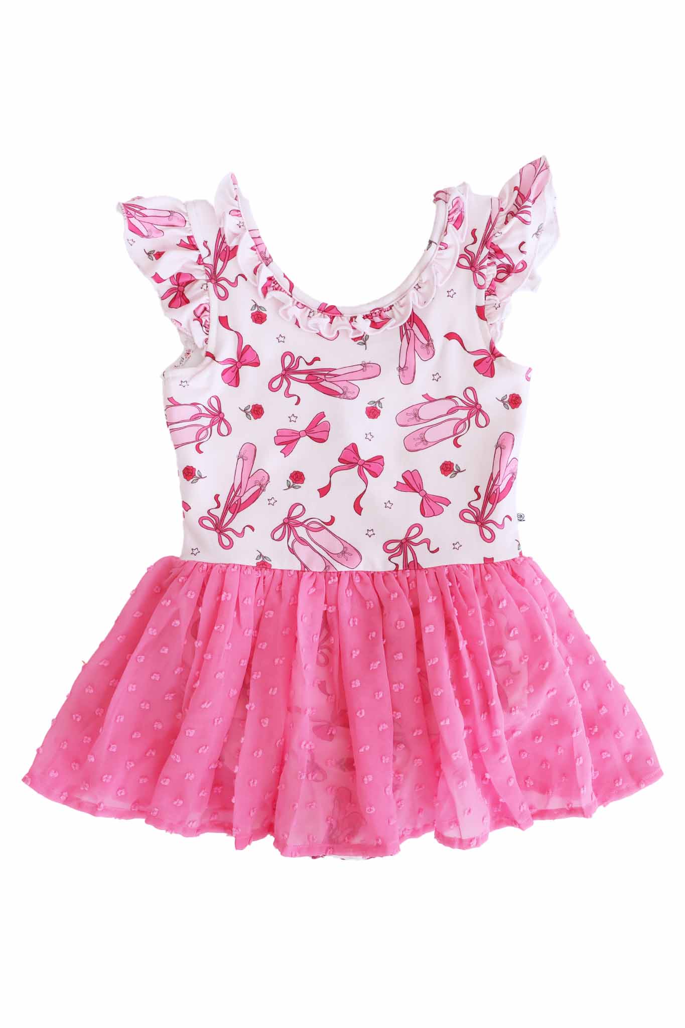 Swiss Dot Leotard | Pink Pirouette - Image 2