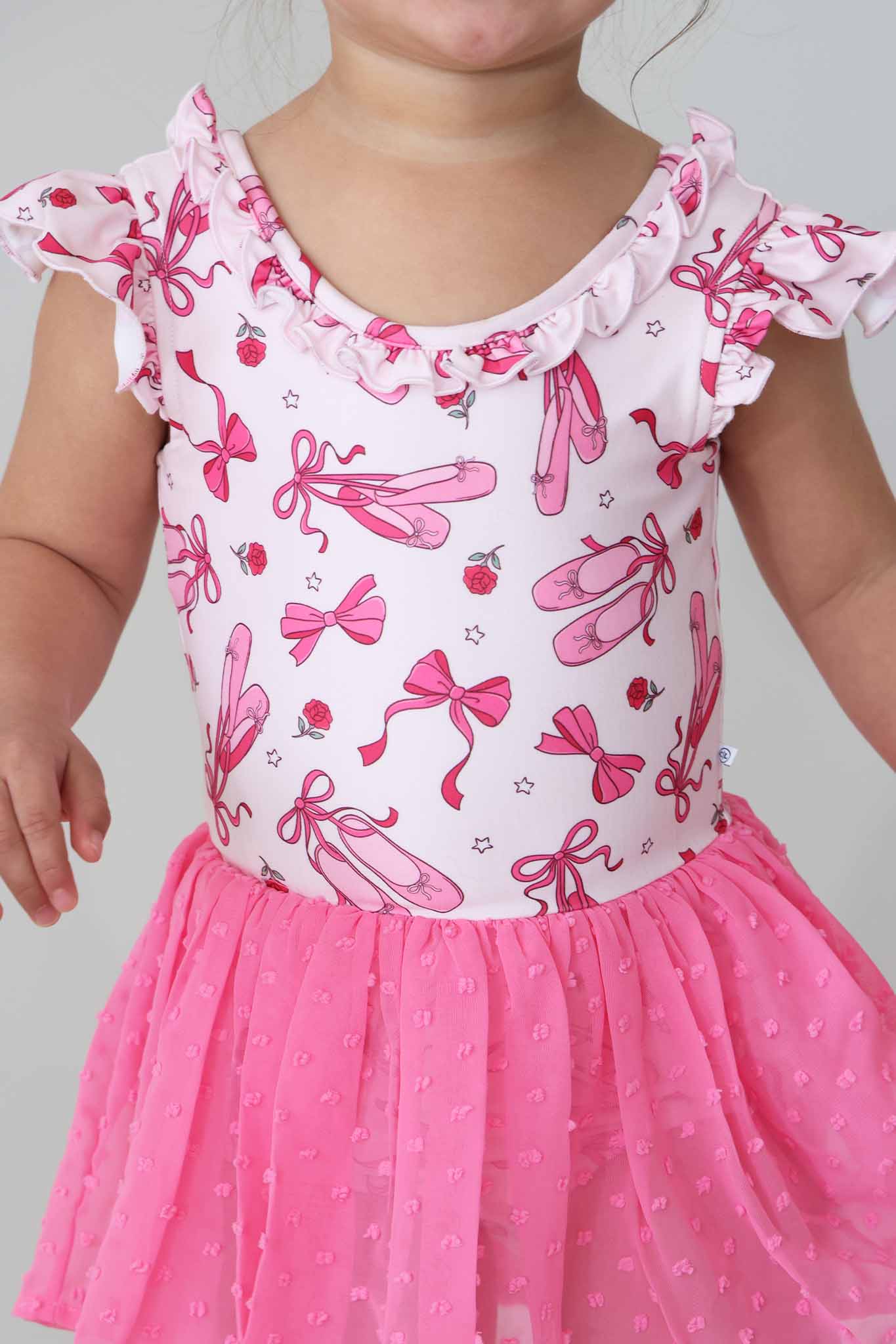 Swiss Dot Leotard | Pink Pirouette - Image 3
