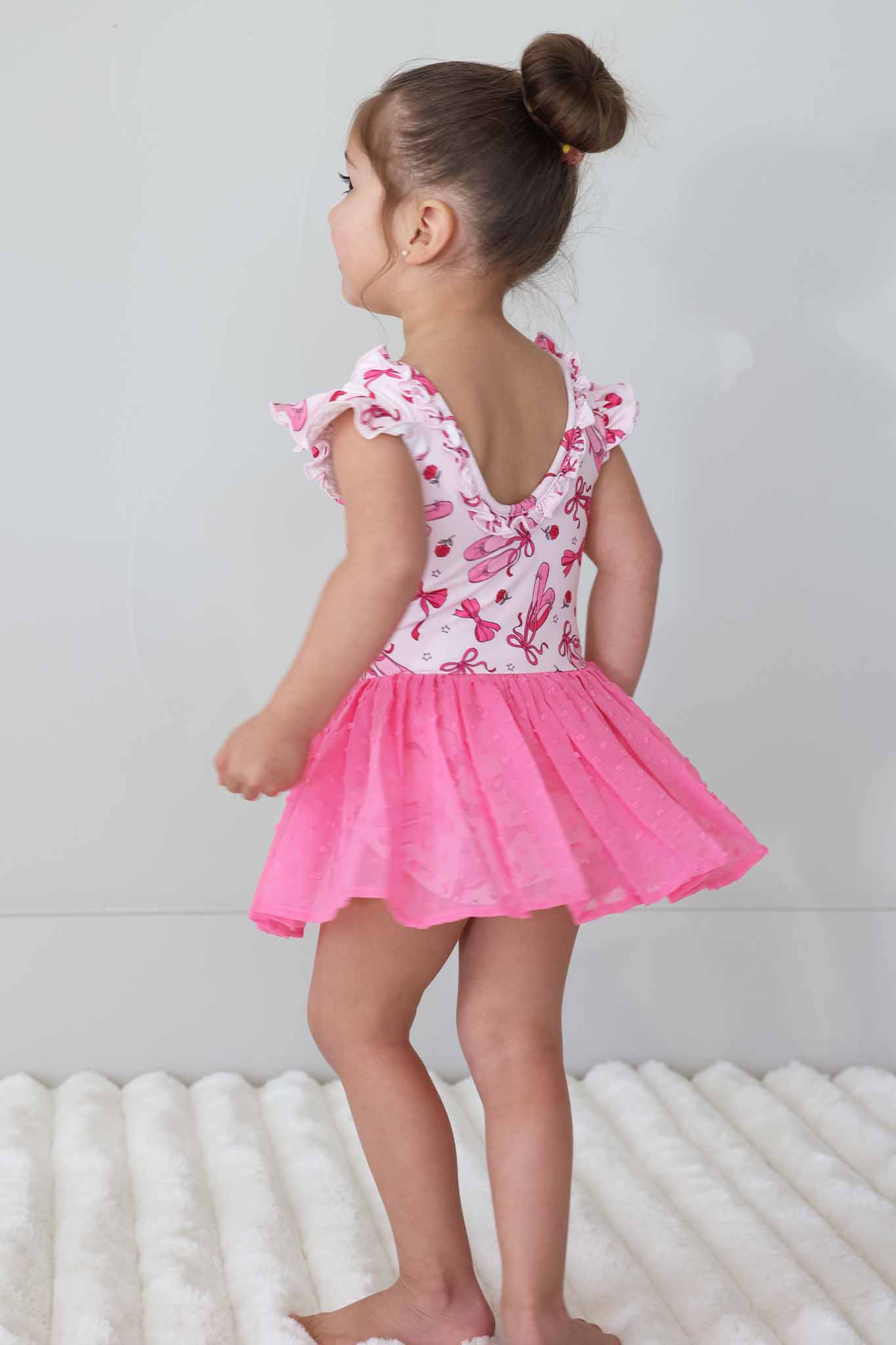 Swiss Dot Leotard | Pink Pirouette - Image 9