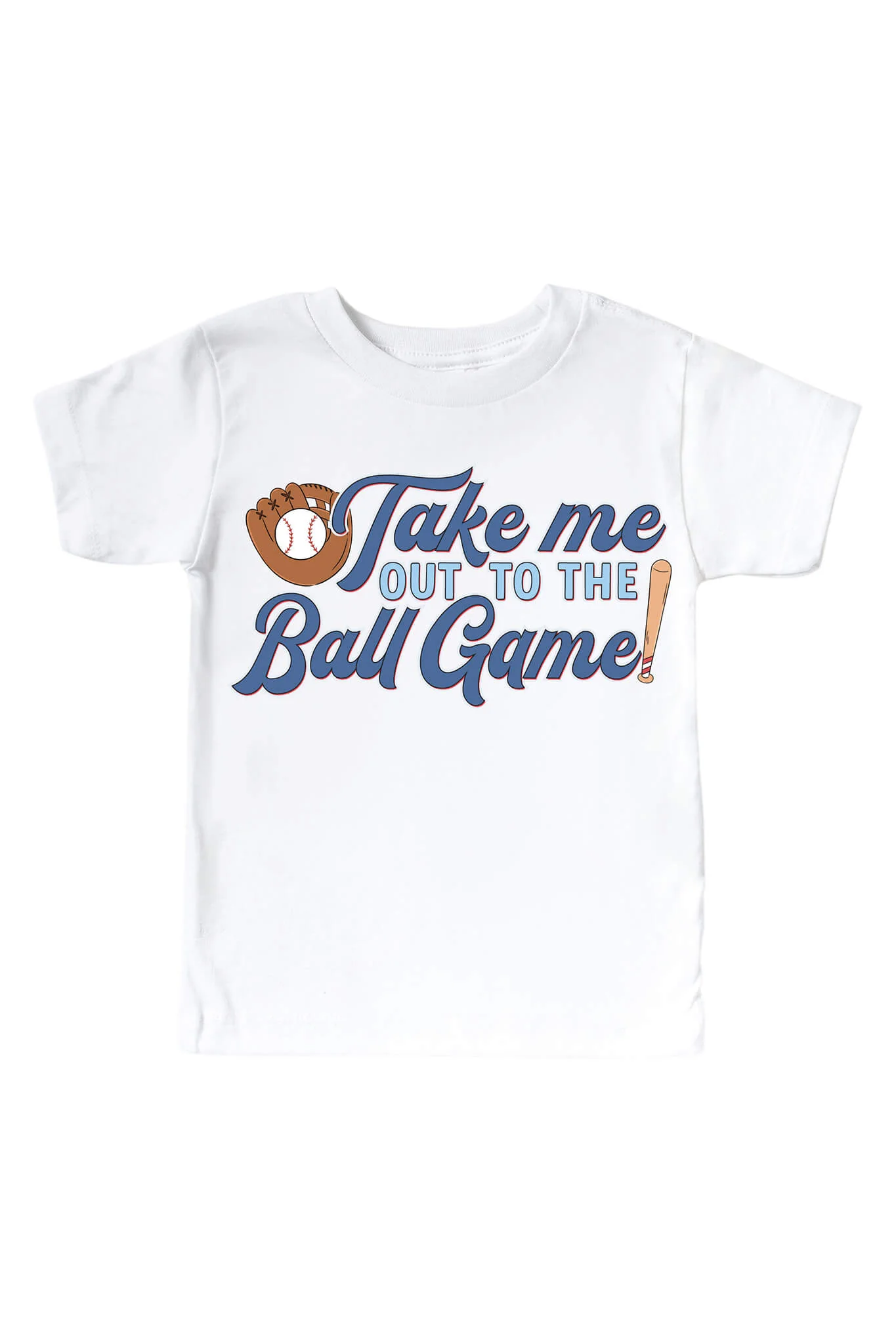 Take Me Out Blue Graphic Bodysuit & Kids Tee | White - Image 3