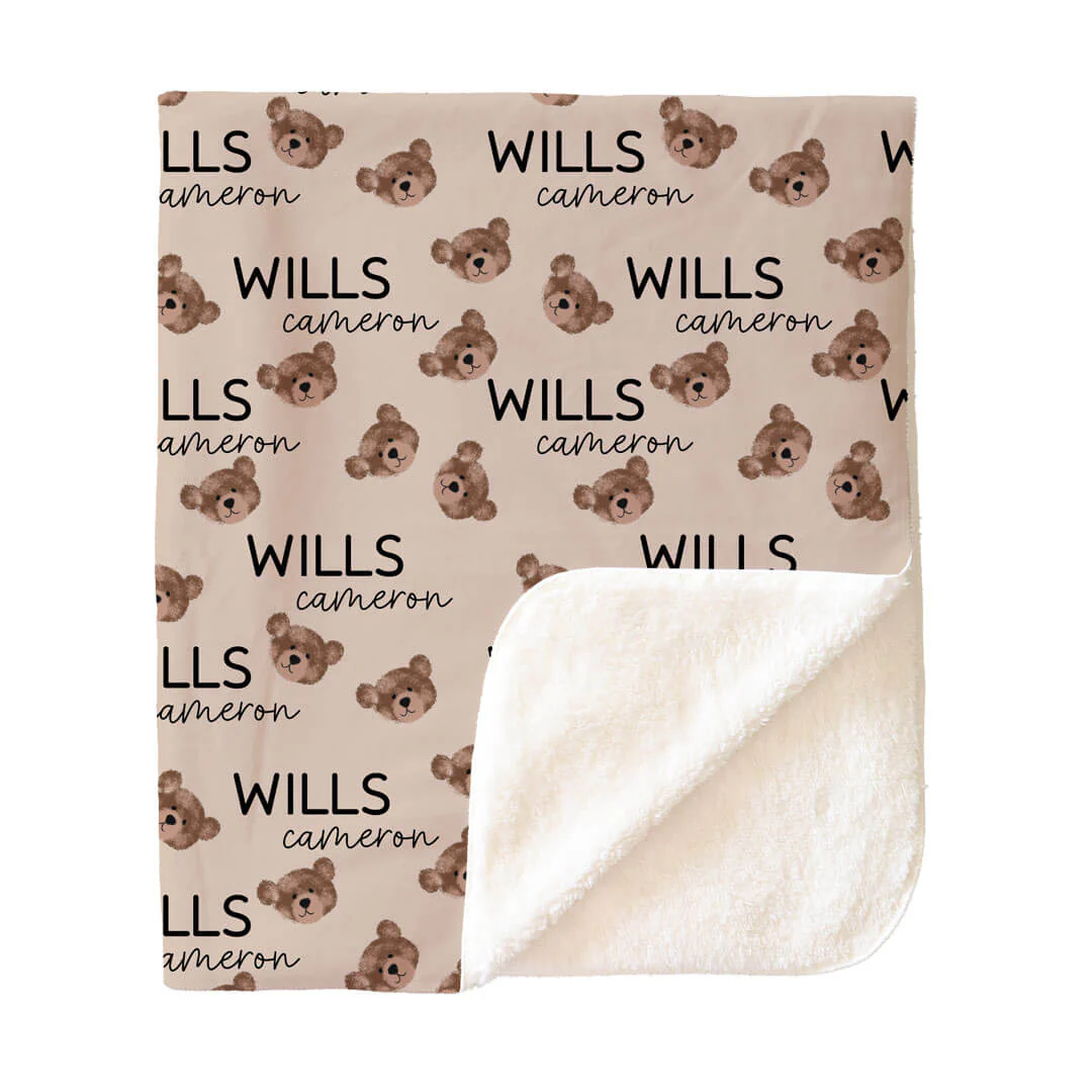 Teddy's Bears Personalized Kids Blanket - Image 3