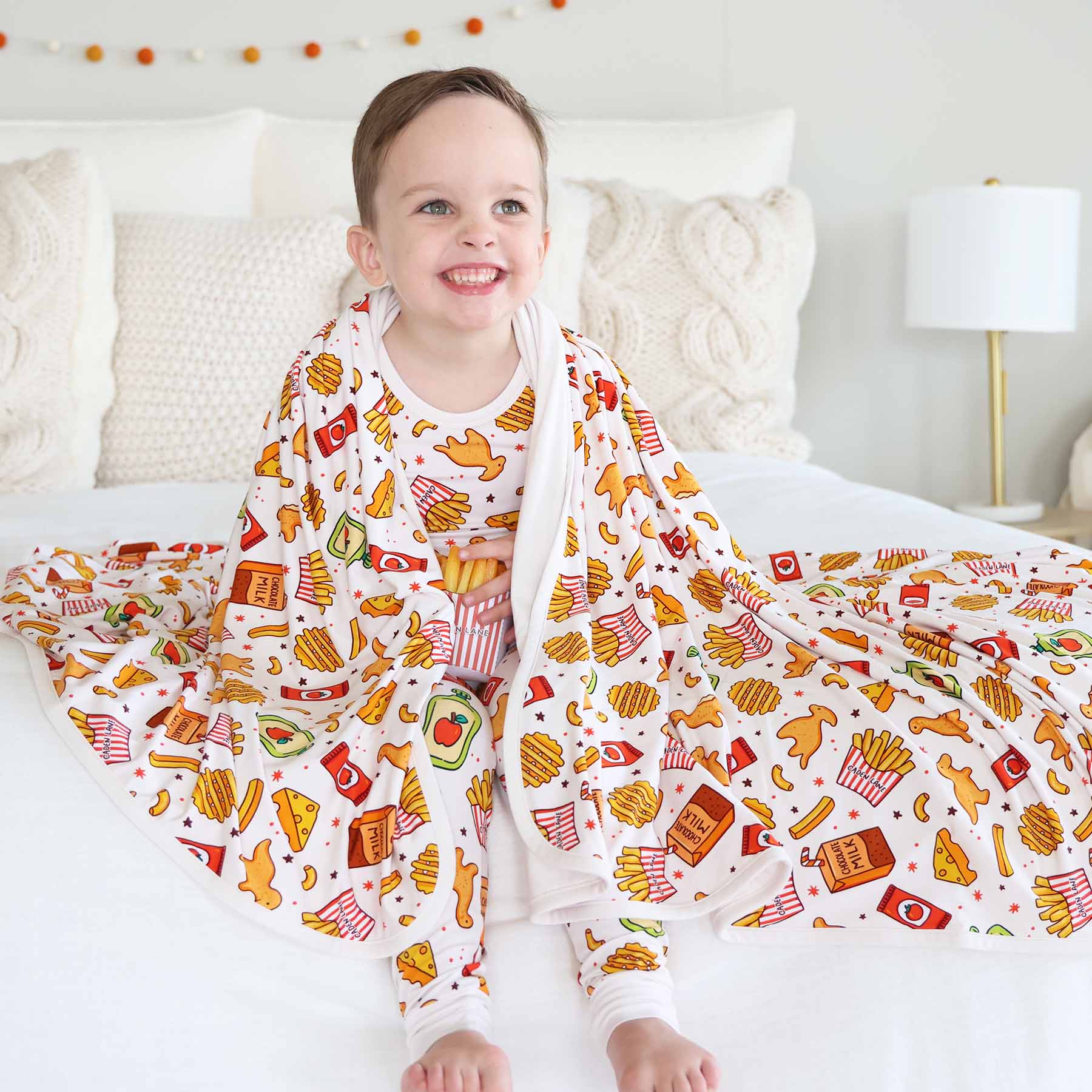 Tiny Bites Double Sided Bamboo Blanket