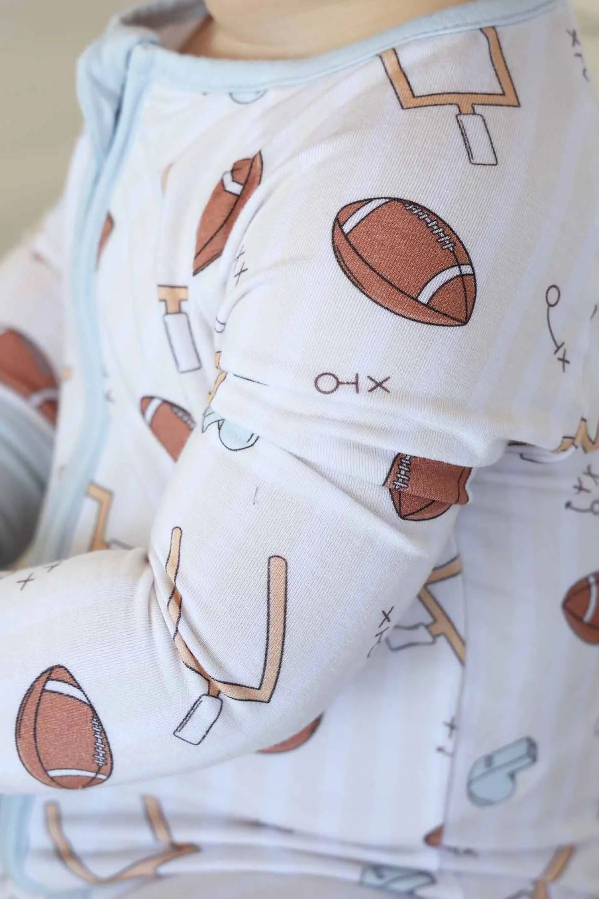 Tiny Touchdowns Convertible Zip Romper | Neutral - Image 15