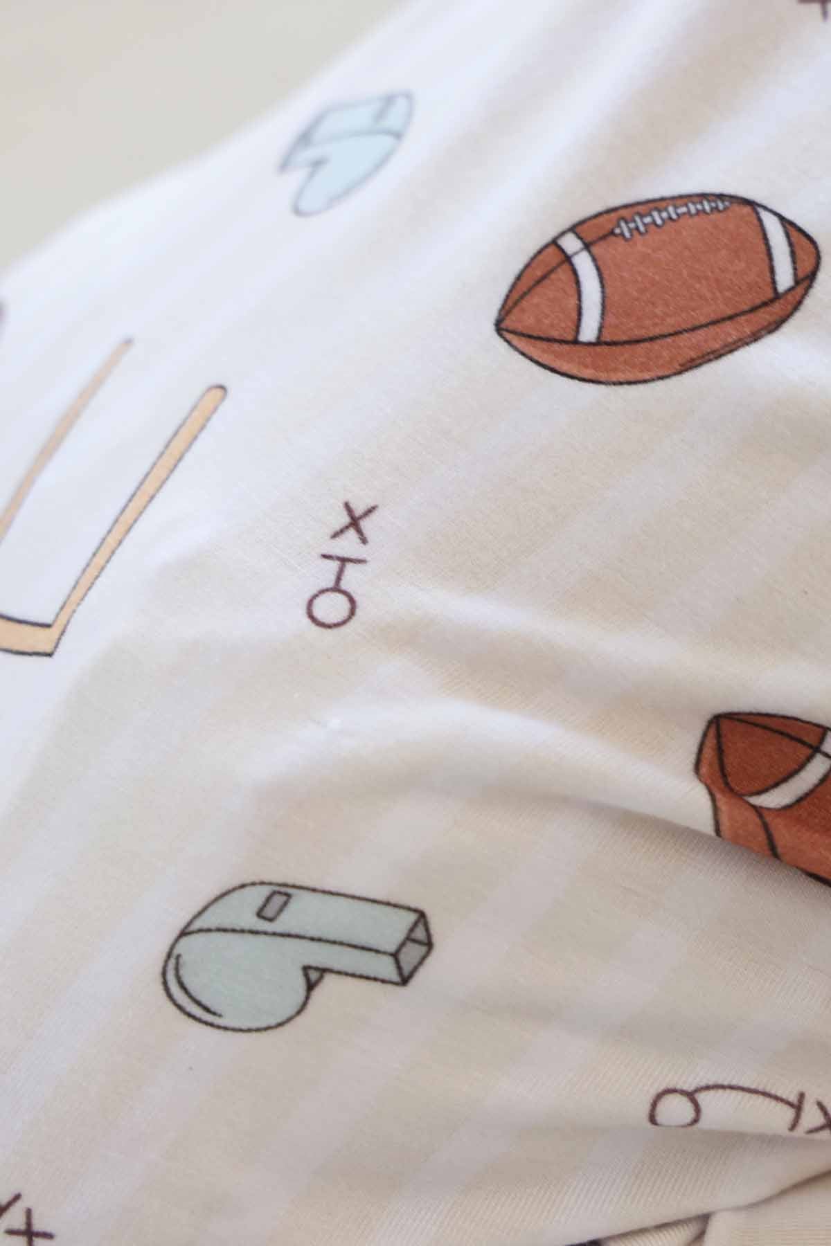 Tiny Touchdowns Convertible Zip Romper | Neutral - Image 4
