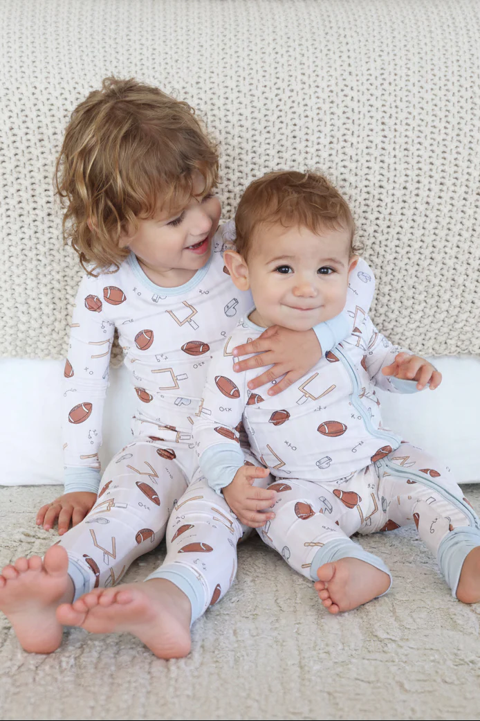 Tiny Touchdowns Convertible Zip Romper | Neutral - Image 8