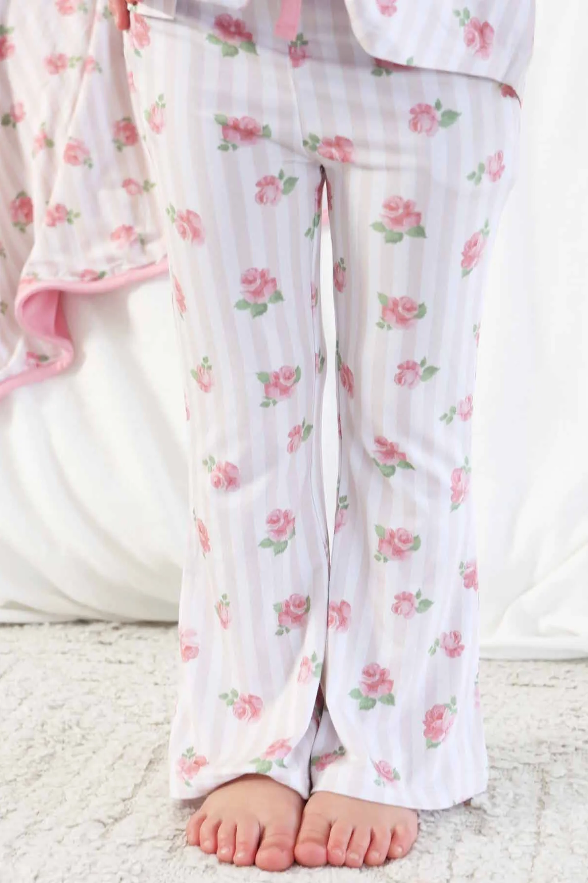 Girl's Two Piece Flare Lounge Set | Rosy & Cozy - Image 5