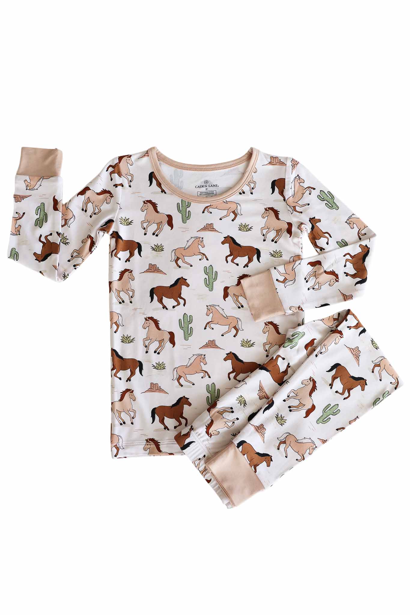 Two Piece Pajama Set | Pony Club Neutral - Image 3
