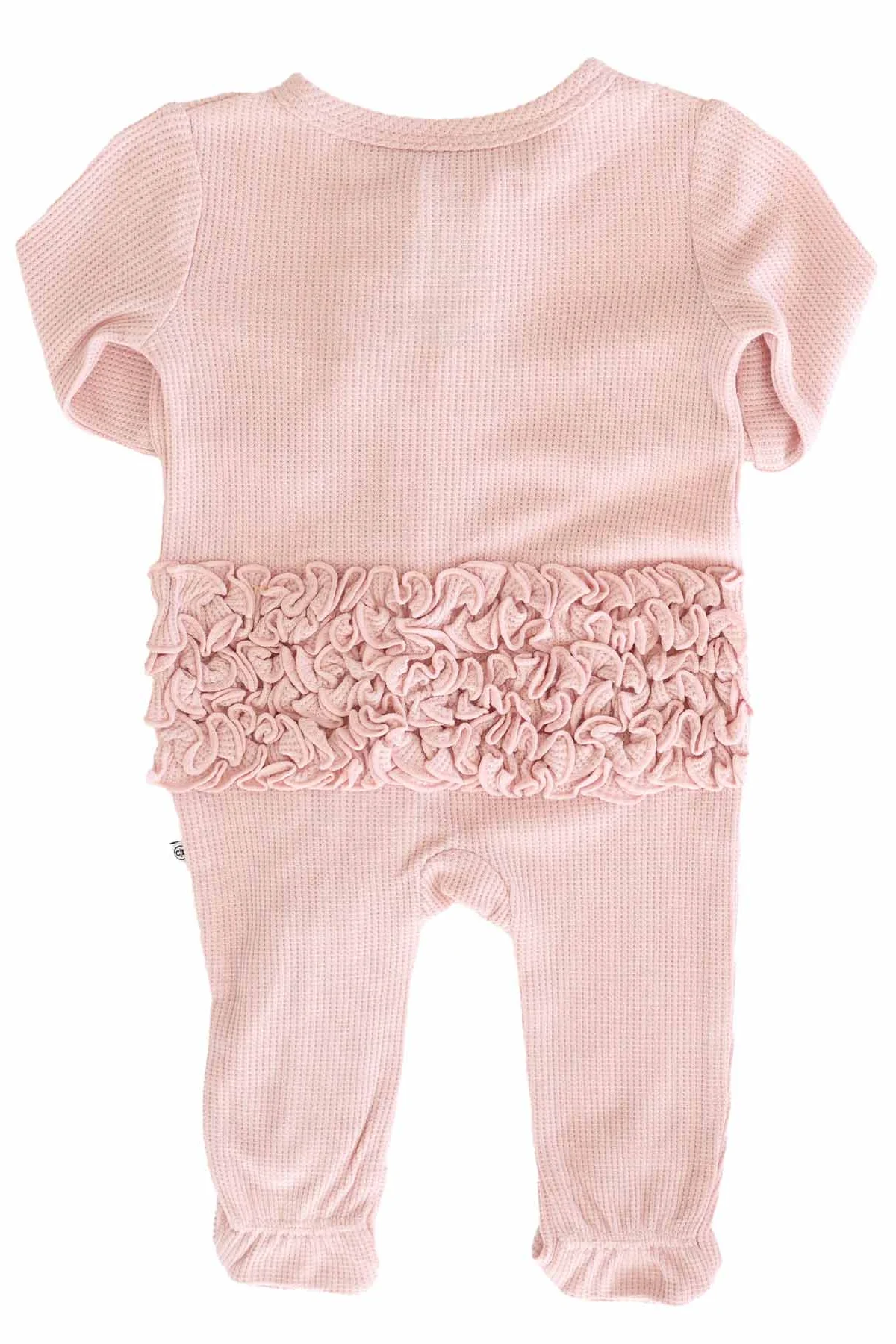 Embroidered Bamboo Waffle Zipper Ruffle Footies | In Bloom - Image 22