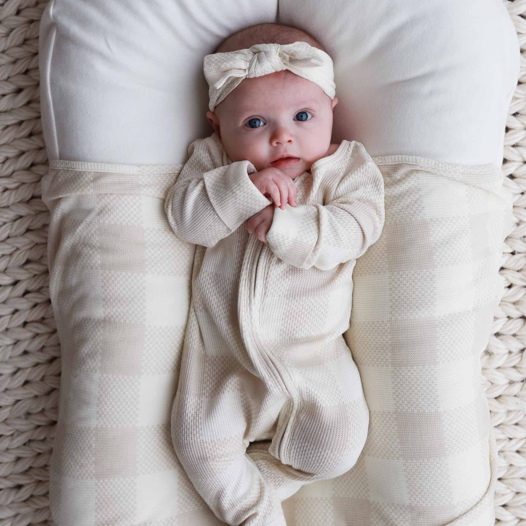 Bamboo Waffle Knit Large Bow Headwraps - Image 11