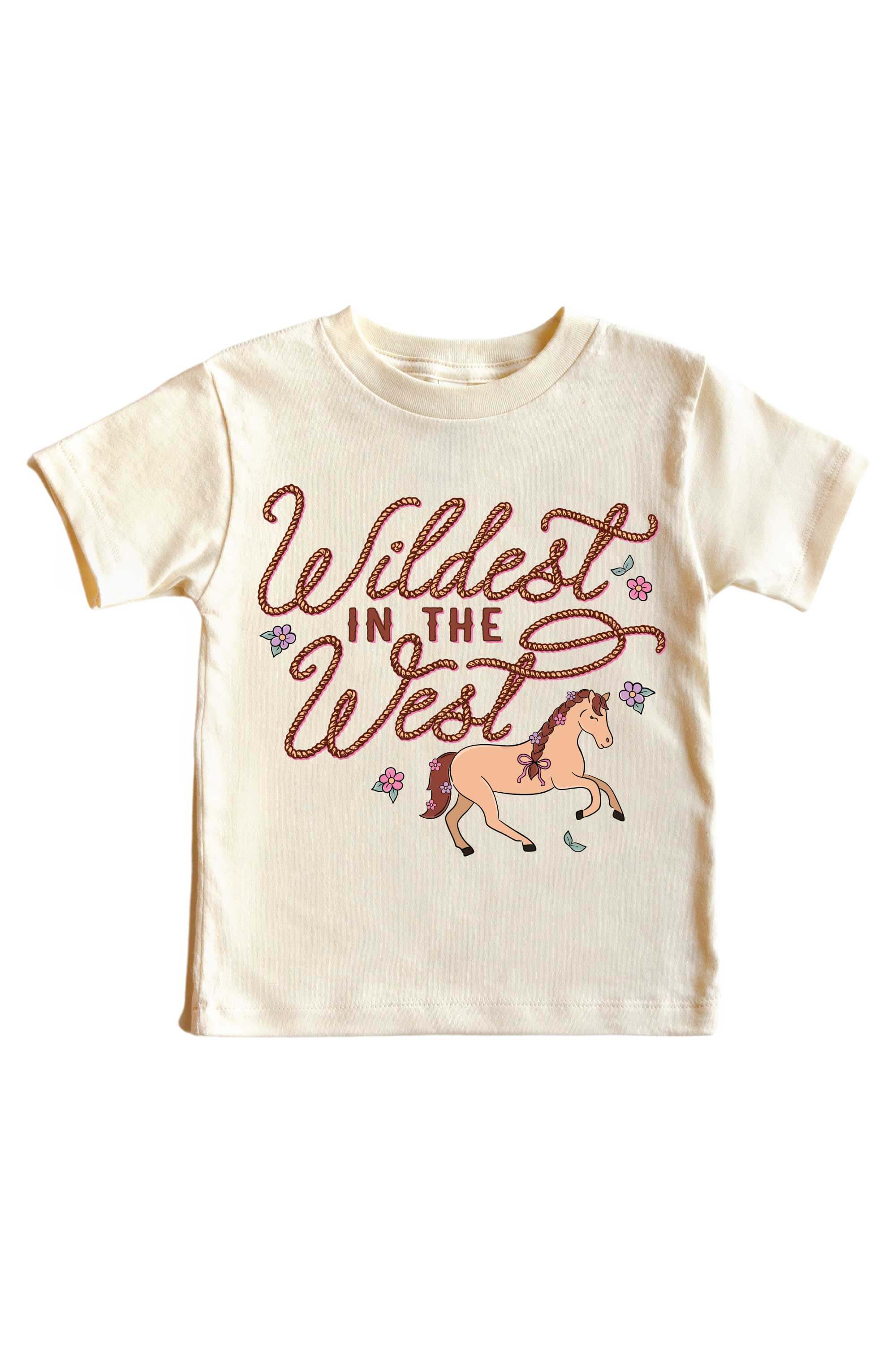 Wildest In The West Pink Graphic Bodysuit & Kids Tee | Natural - Image 3