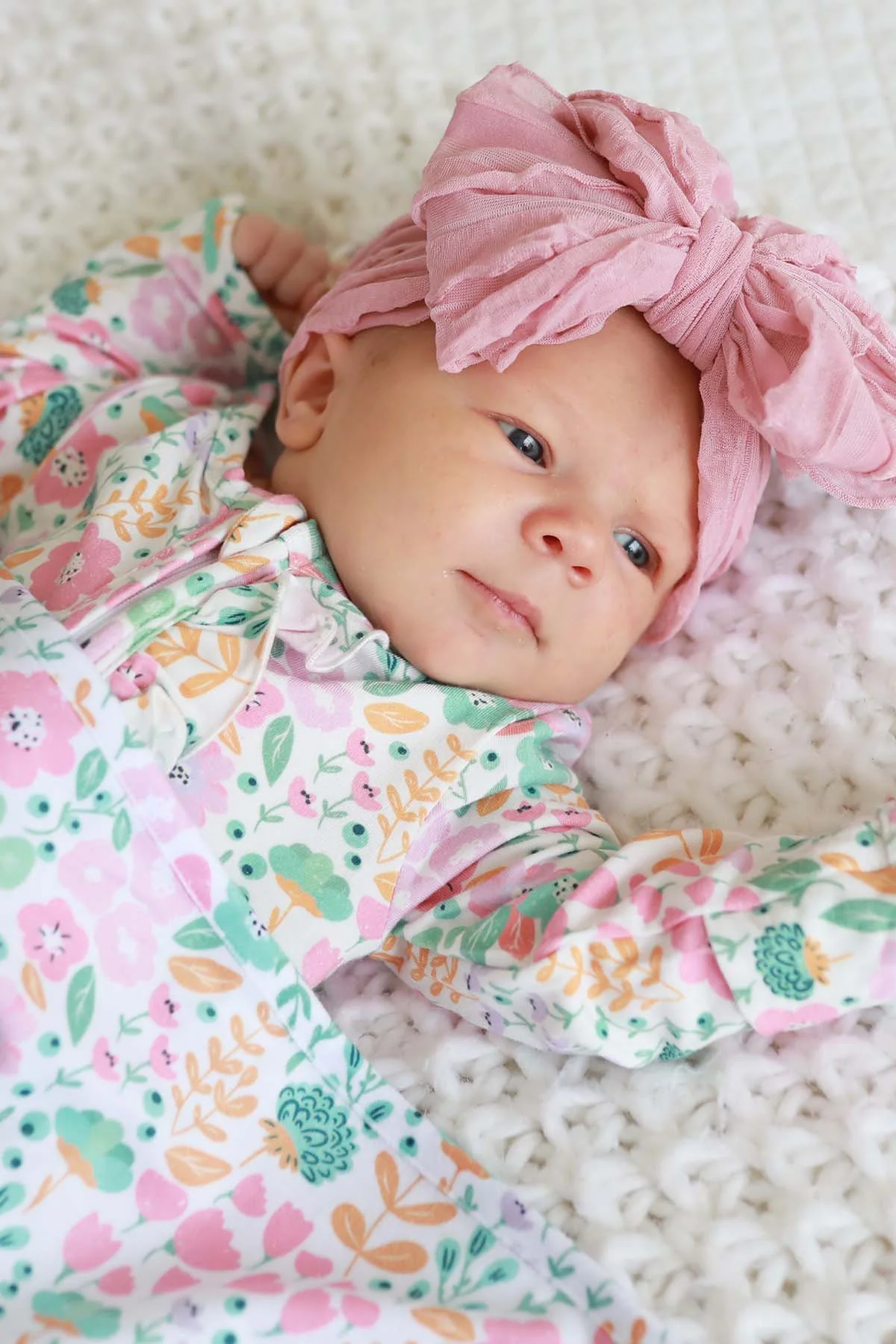 Willow's Whimsy Floral Ruffle Zipper Footie - Image 7