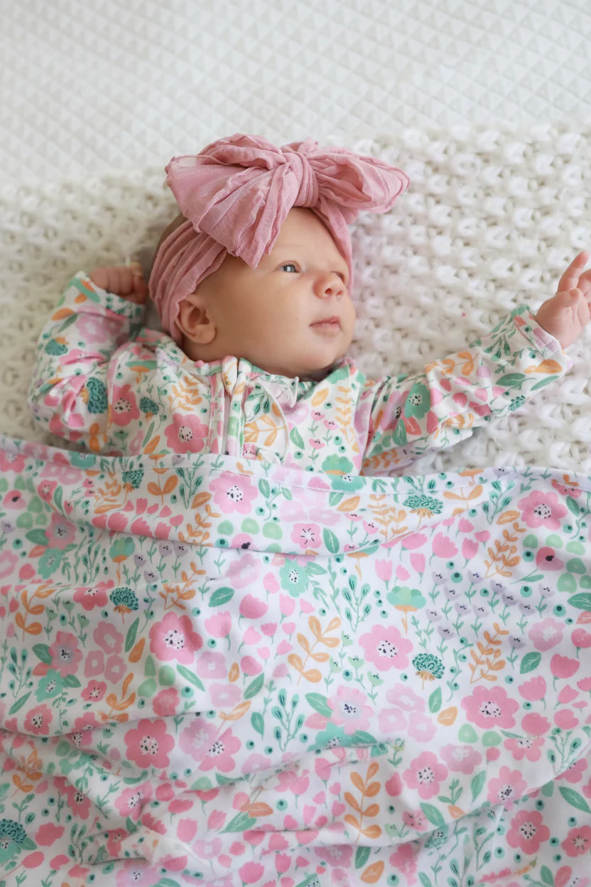 Willow's Whimsy Floral Ruffle Zipper Footie - Image 9